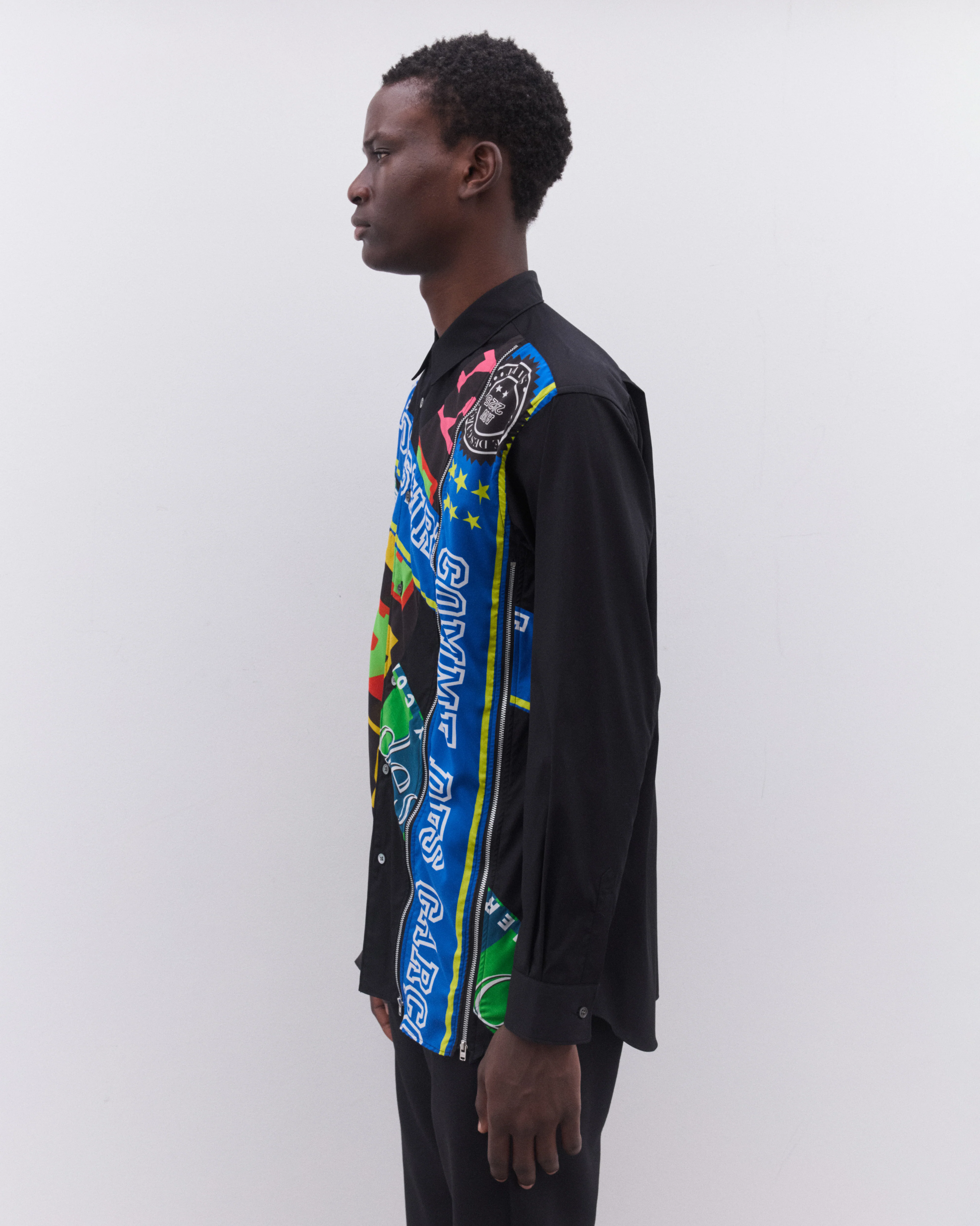 CDG Shirt - Men’s Zip Football Scarf Shirt - (Multi) - Image 3