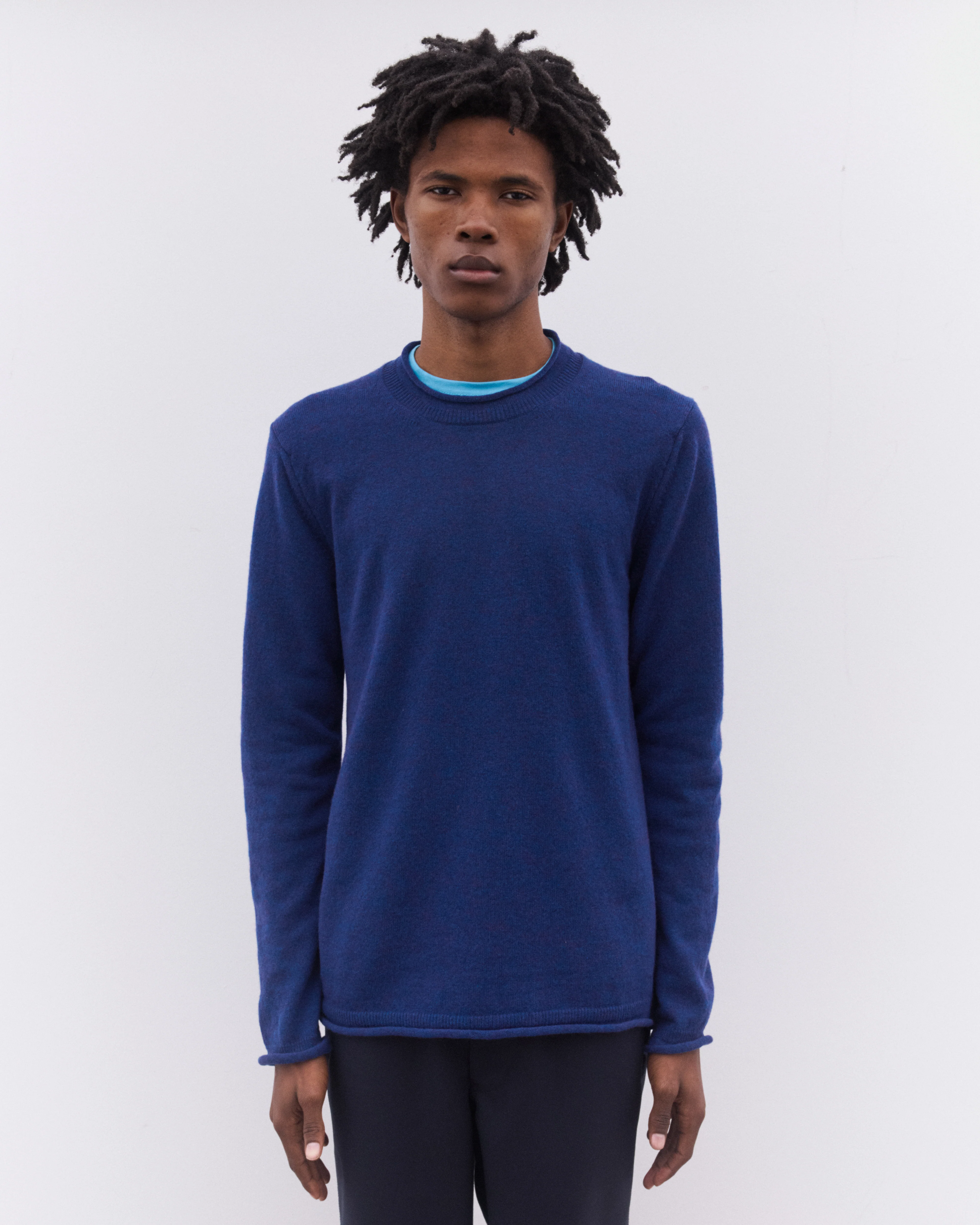 CDG Shirt - Men’s Rolled Hem Sweater - (Navy) - Image 2