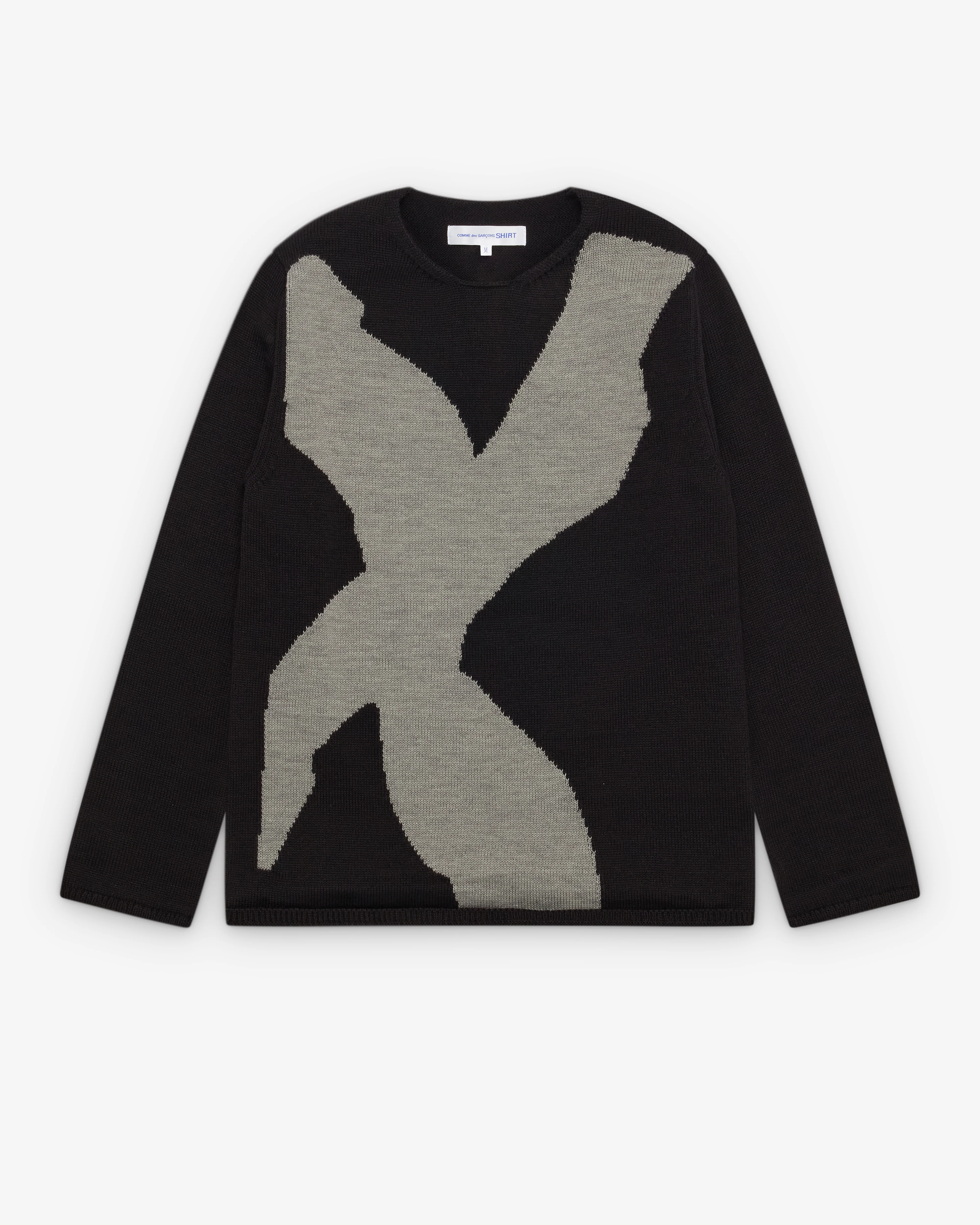 CDG Shirt - Men's Intarsia Pattern Knit - (Black)