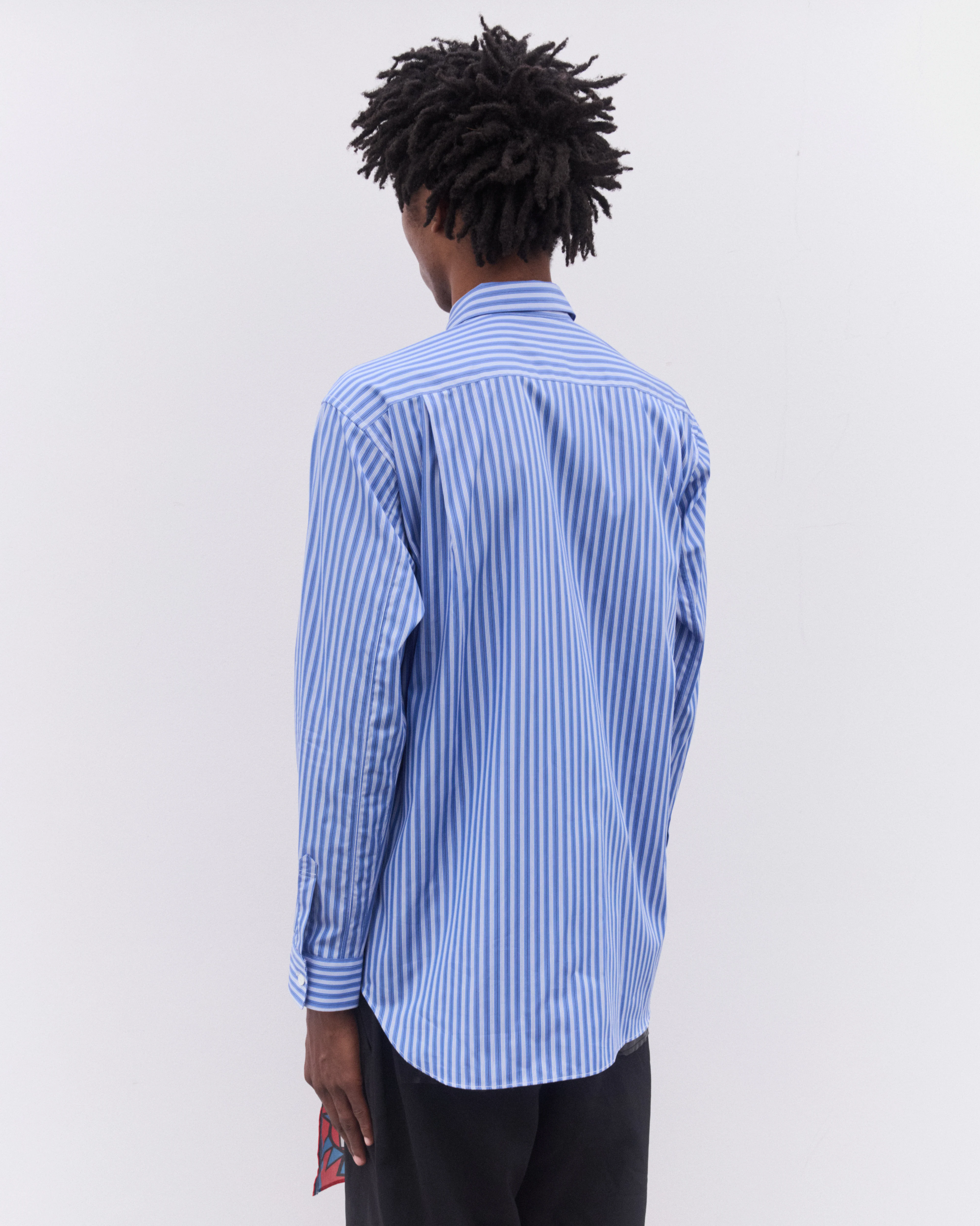 CDG Shirt - Men's Zip Football Scarf Shirt - (Blue/Multi) - Image 4