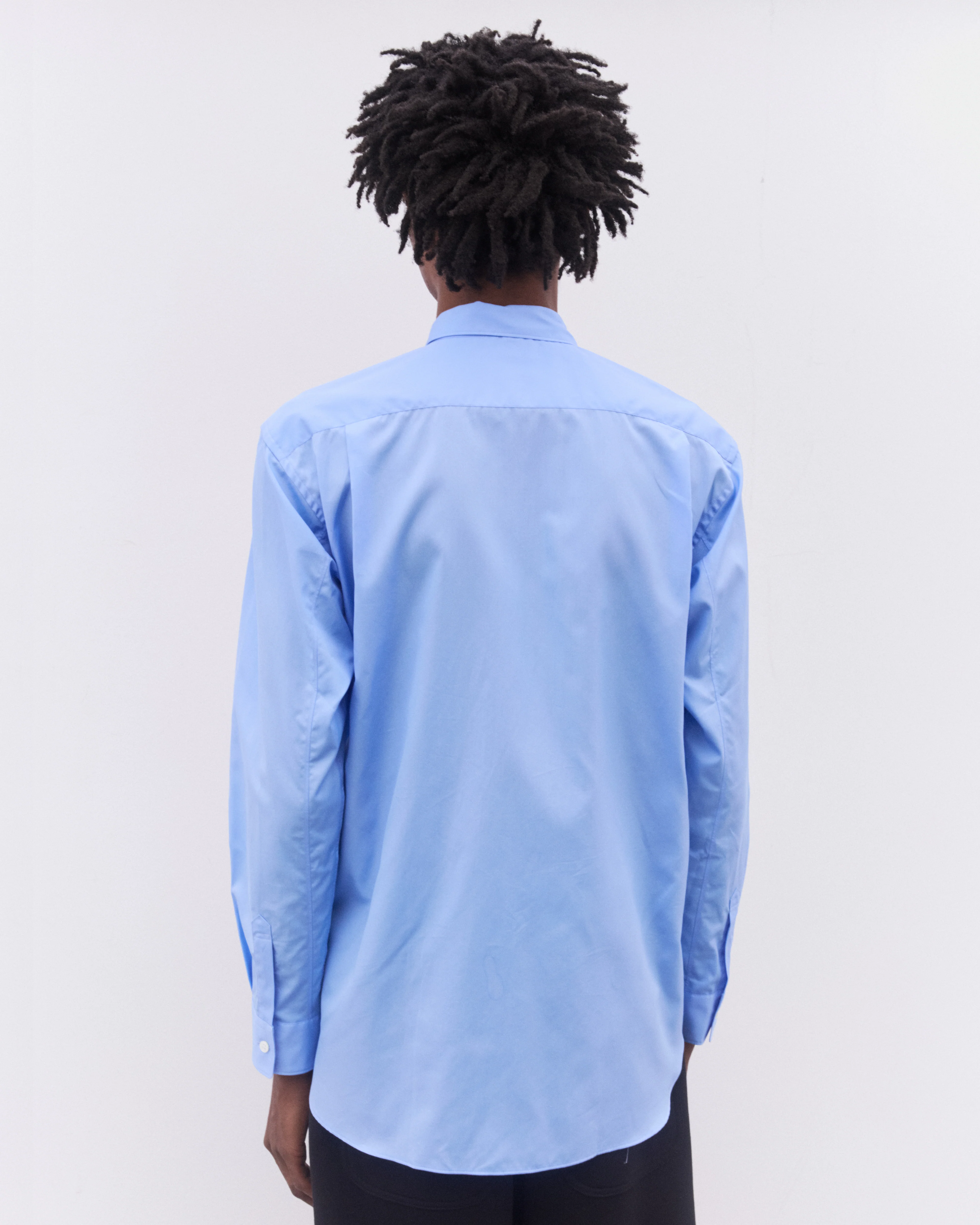 CDG Shirt - Men’s Colourblock Panel Shirt - (Blue) - Image 4