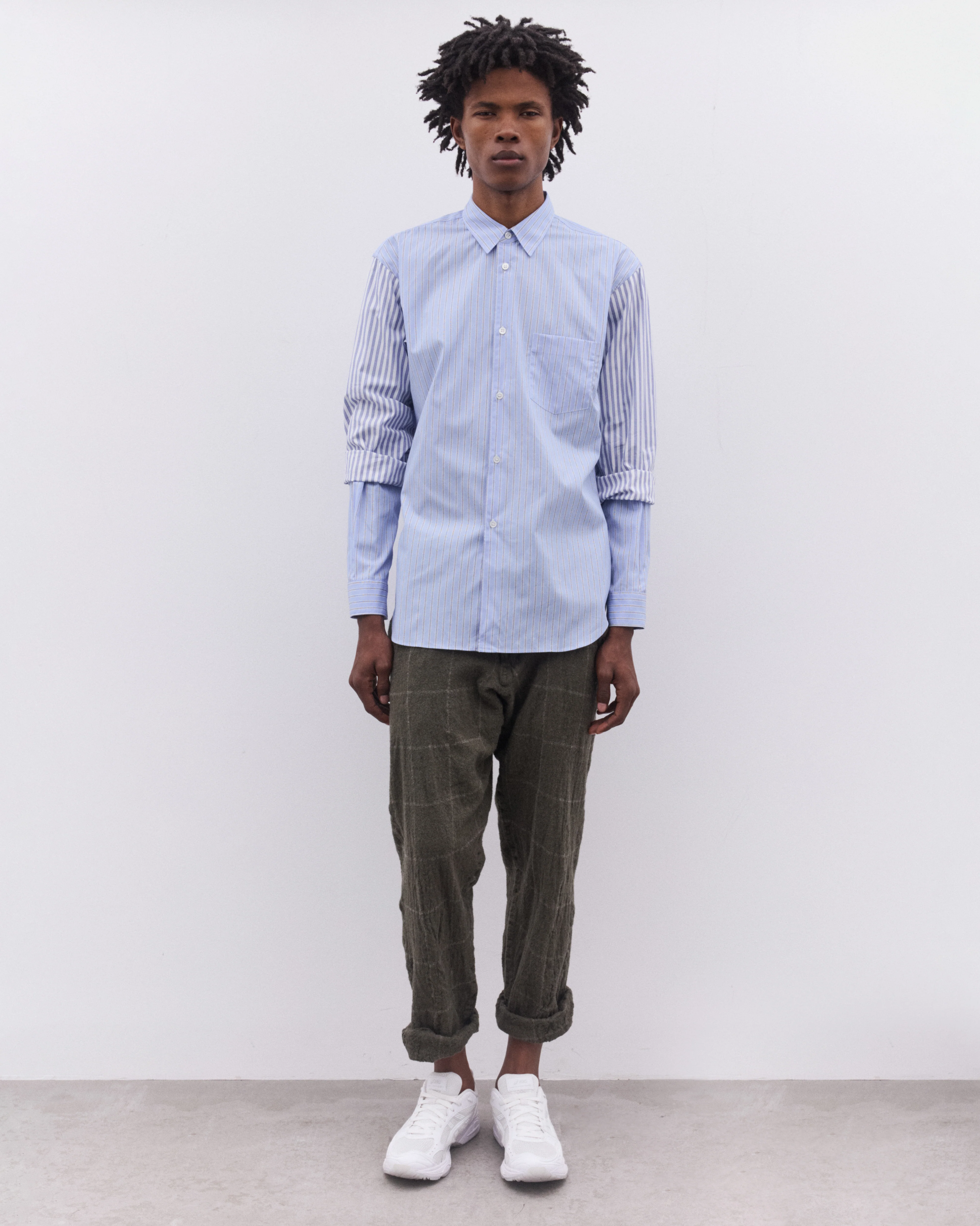 CDG Shirt - Men’s Multi Stripe Shirt - (Blue) - Image 5