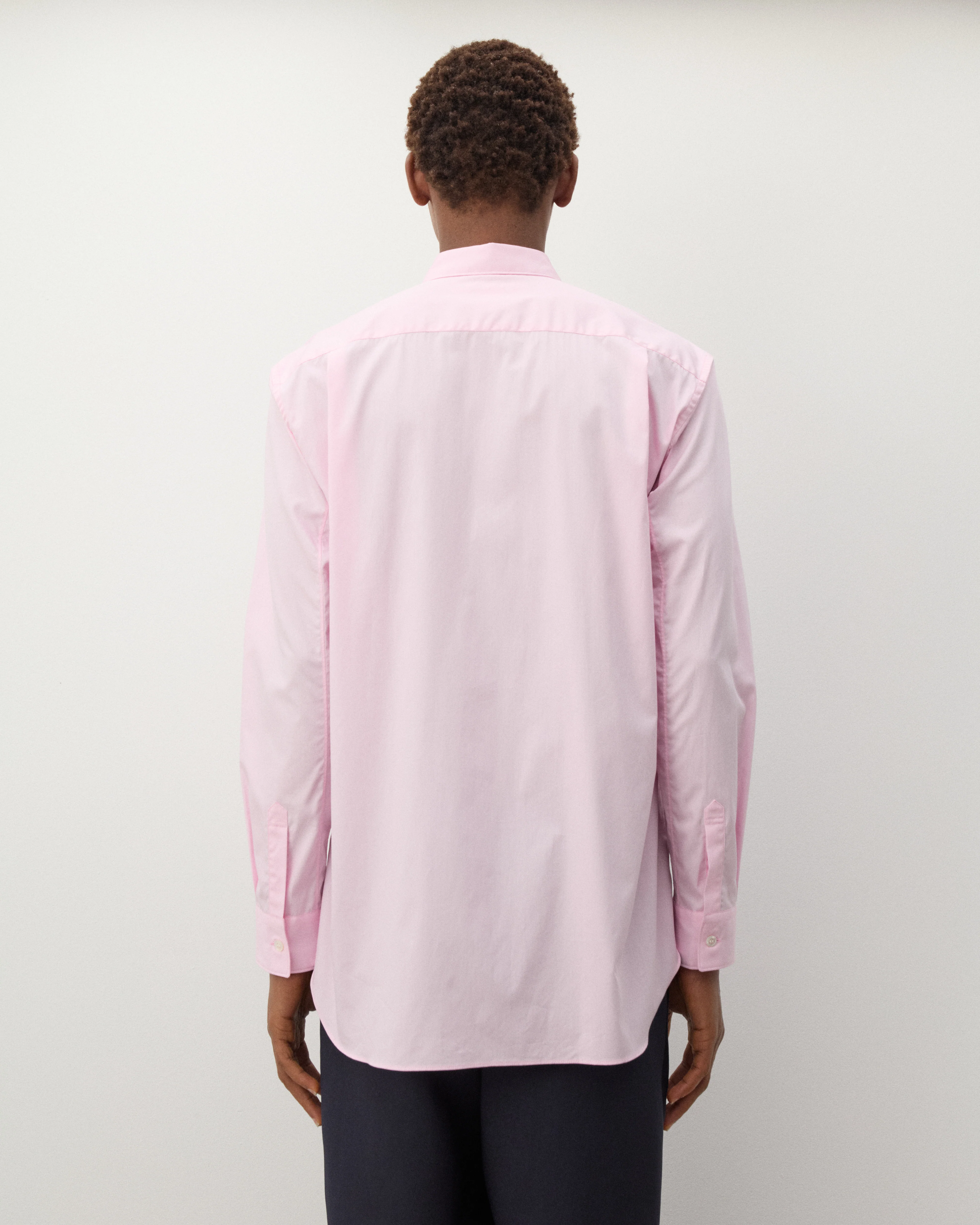 CDG Shirt - Men's Geometric Panelled Shirt - (Pink) - Image 5