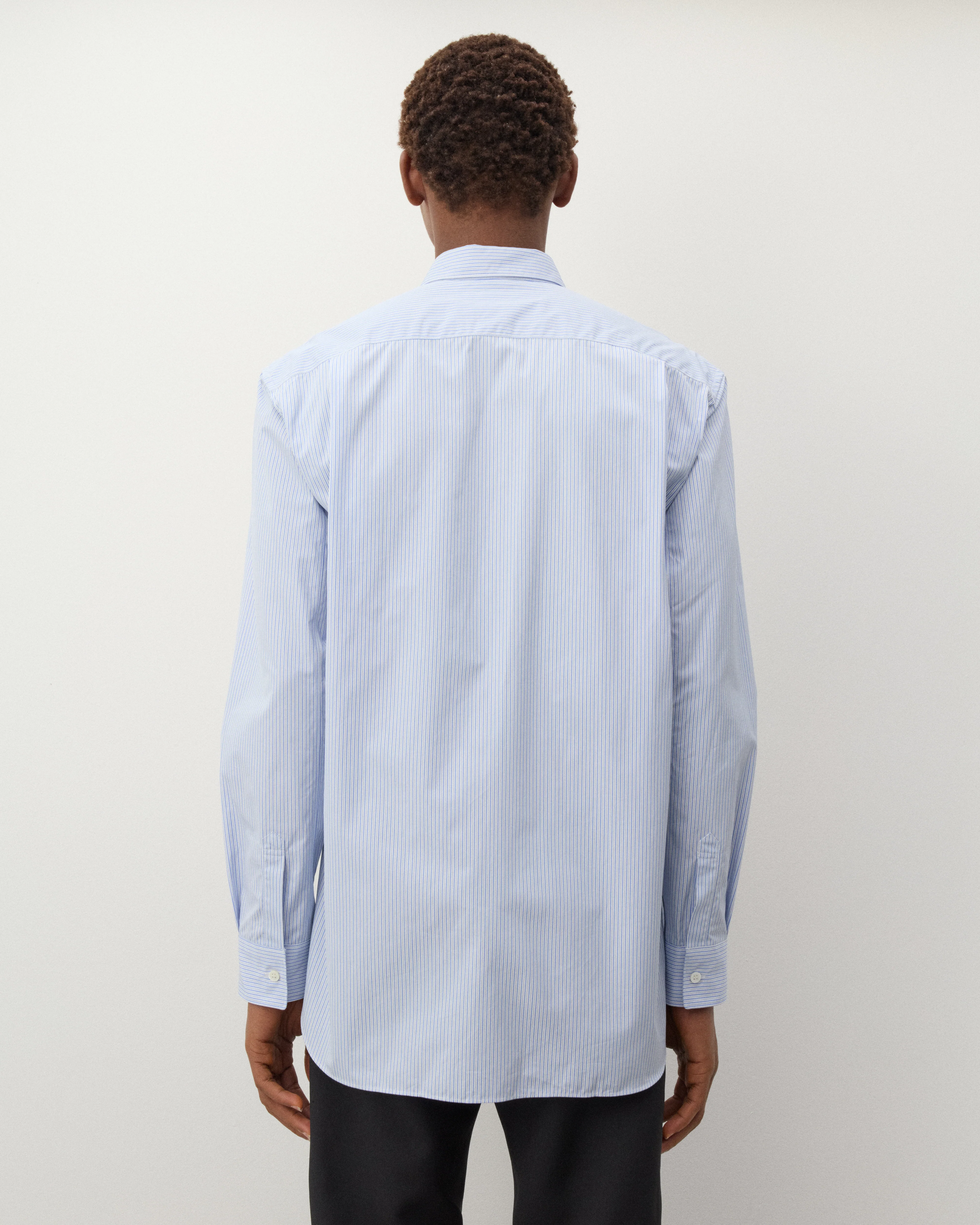 CDG Shirt - Men's Flower Pattern Shirt - (Blue) - Image 5