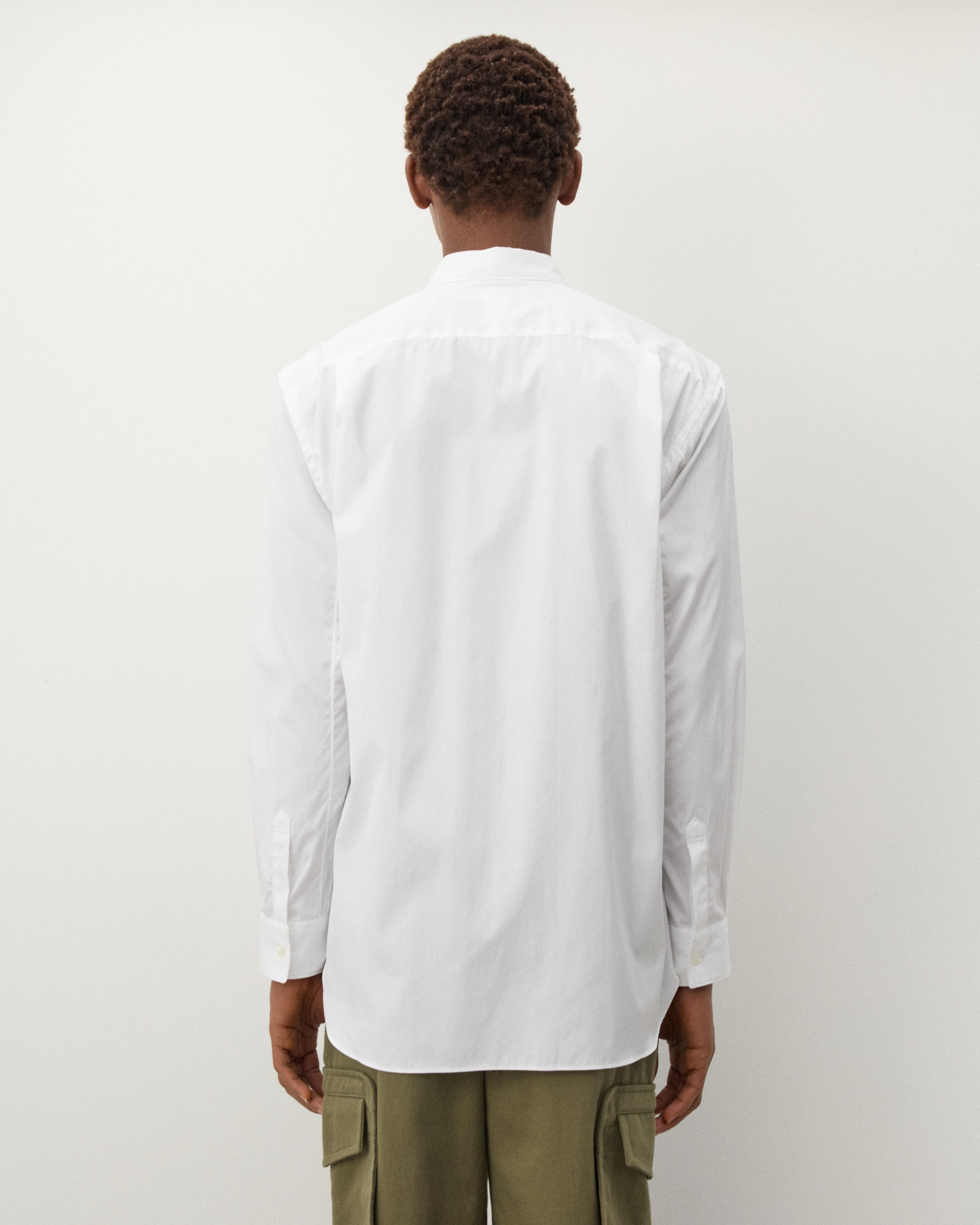 CDG Shirt - Men's Check Panelled Shirt - (White) - Image 5