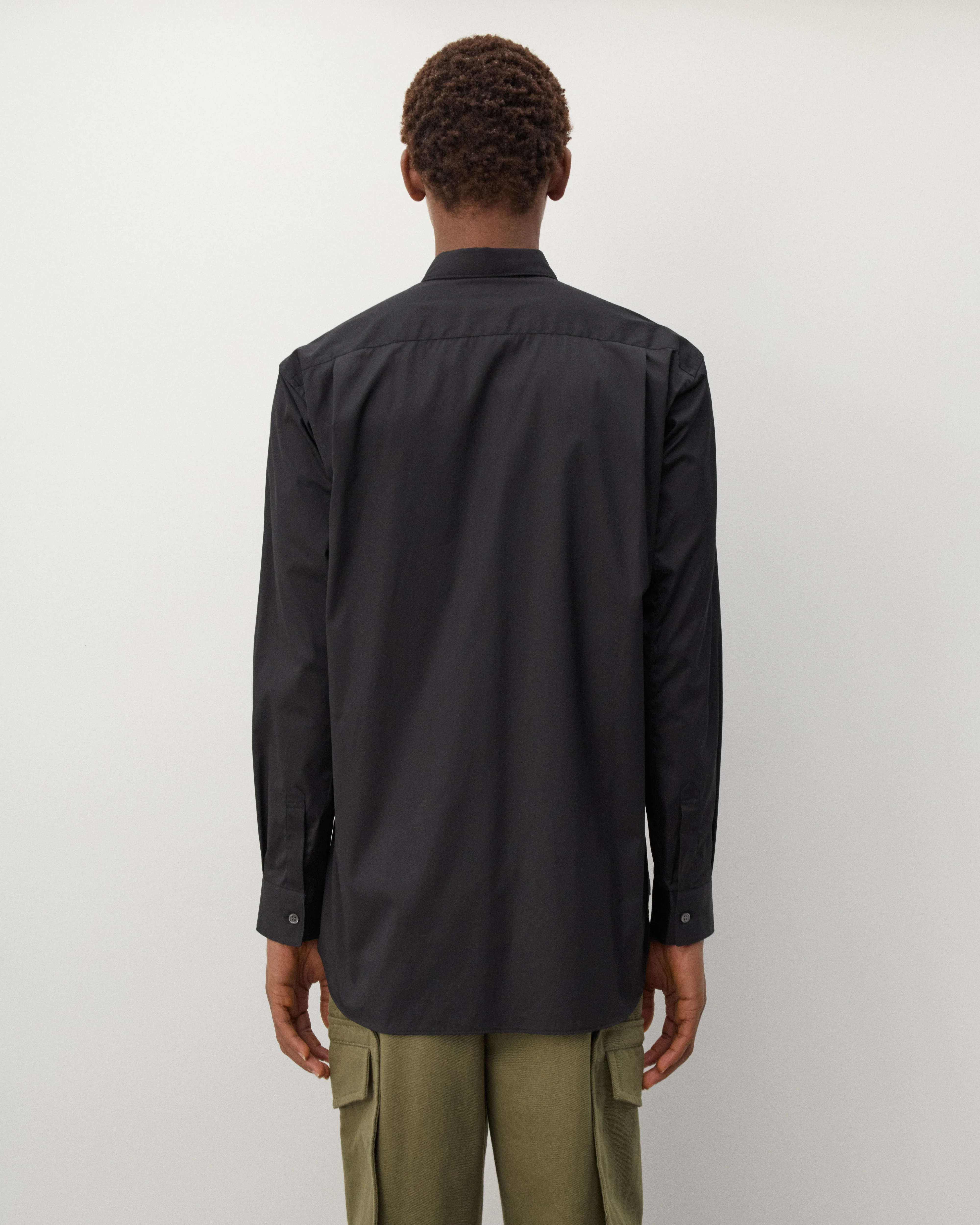 CDG Shirt - Men's Geometric Cut-out Shirt - (Black) - Image 5
