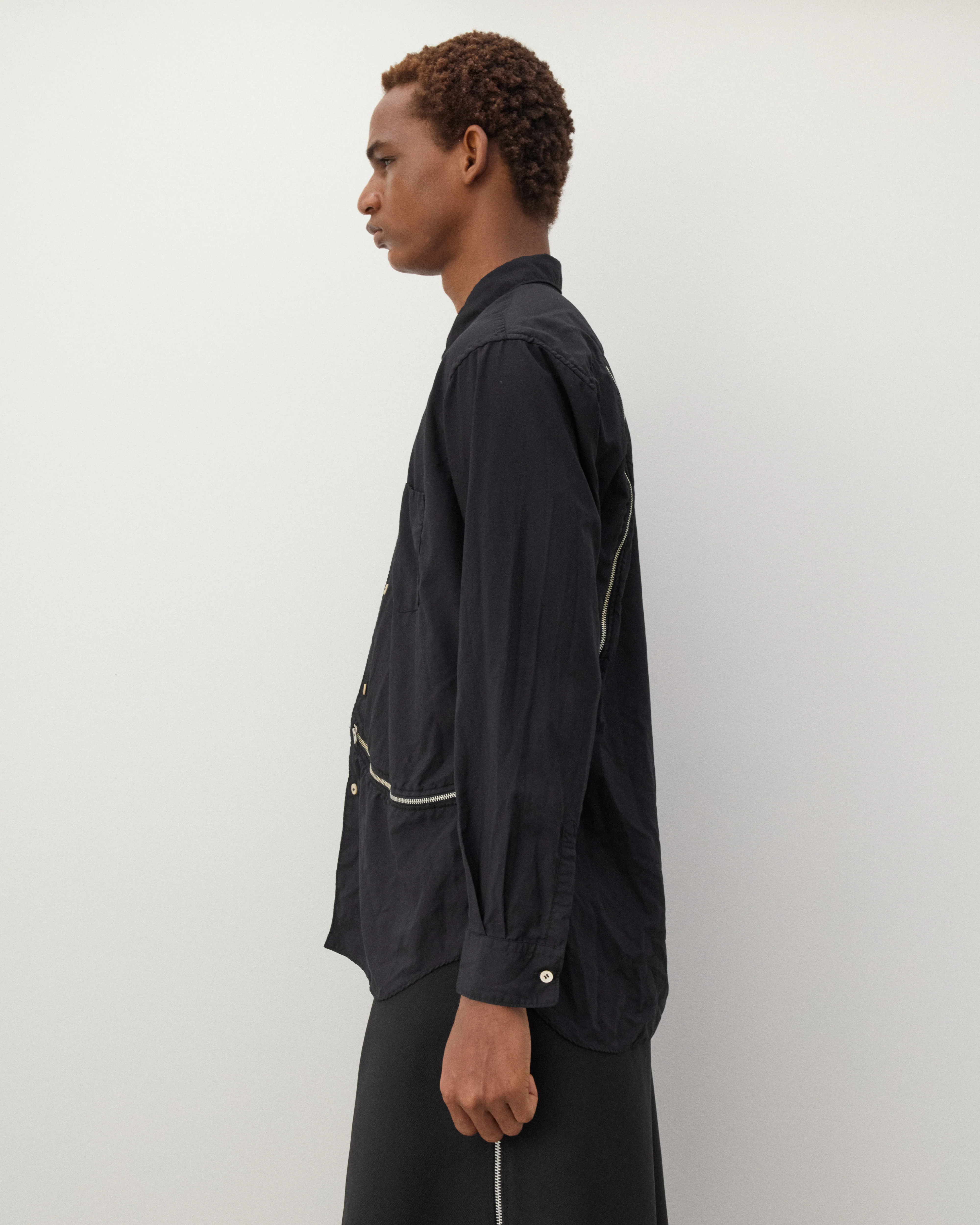 CDG Shirt - Men's Zip Shirt - (Black) - Image 4