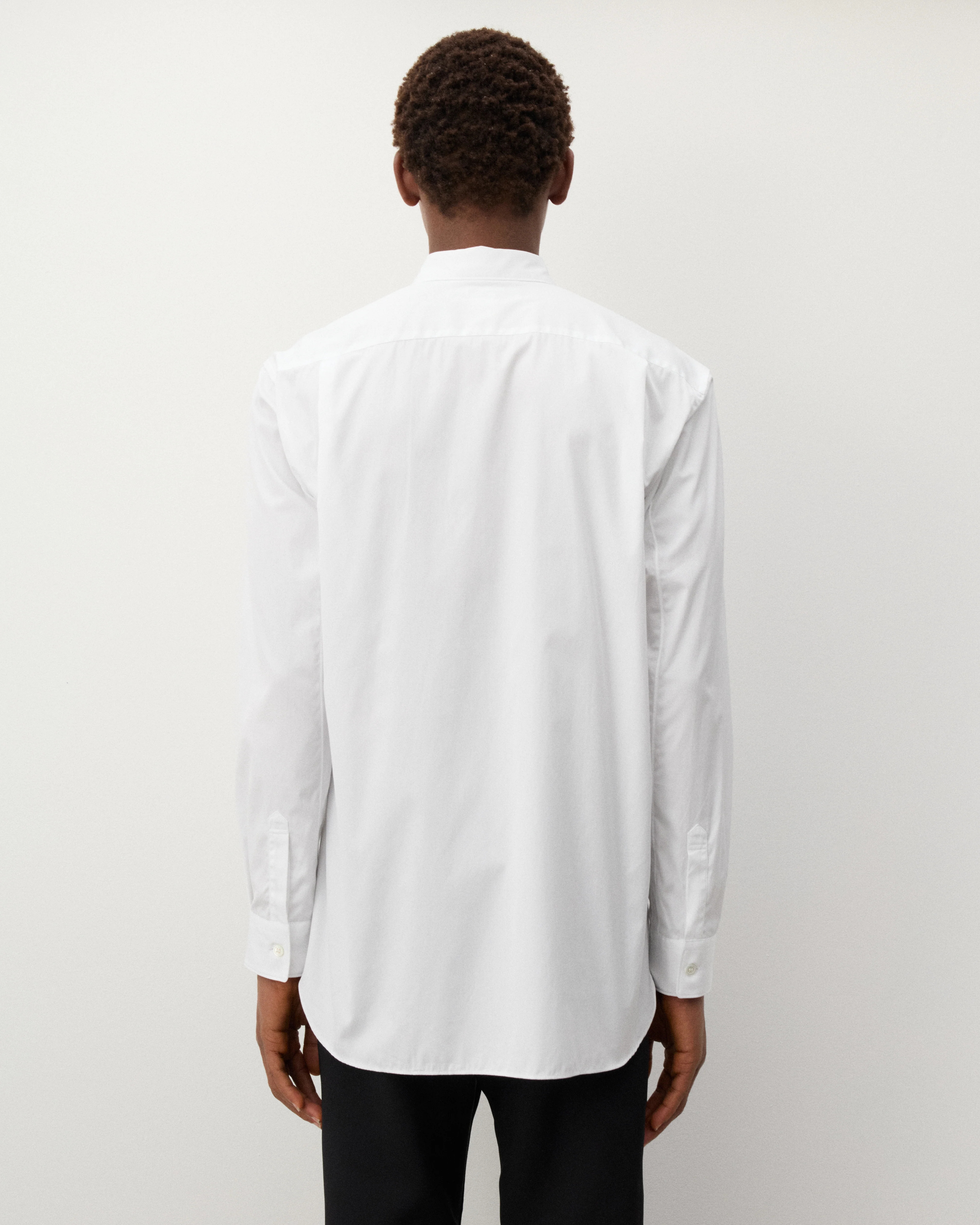 CDG Shirt - Men's Geometric Cut-out Shirt - (White) - Image 5