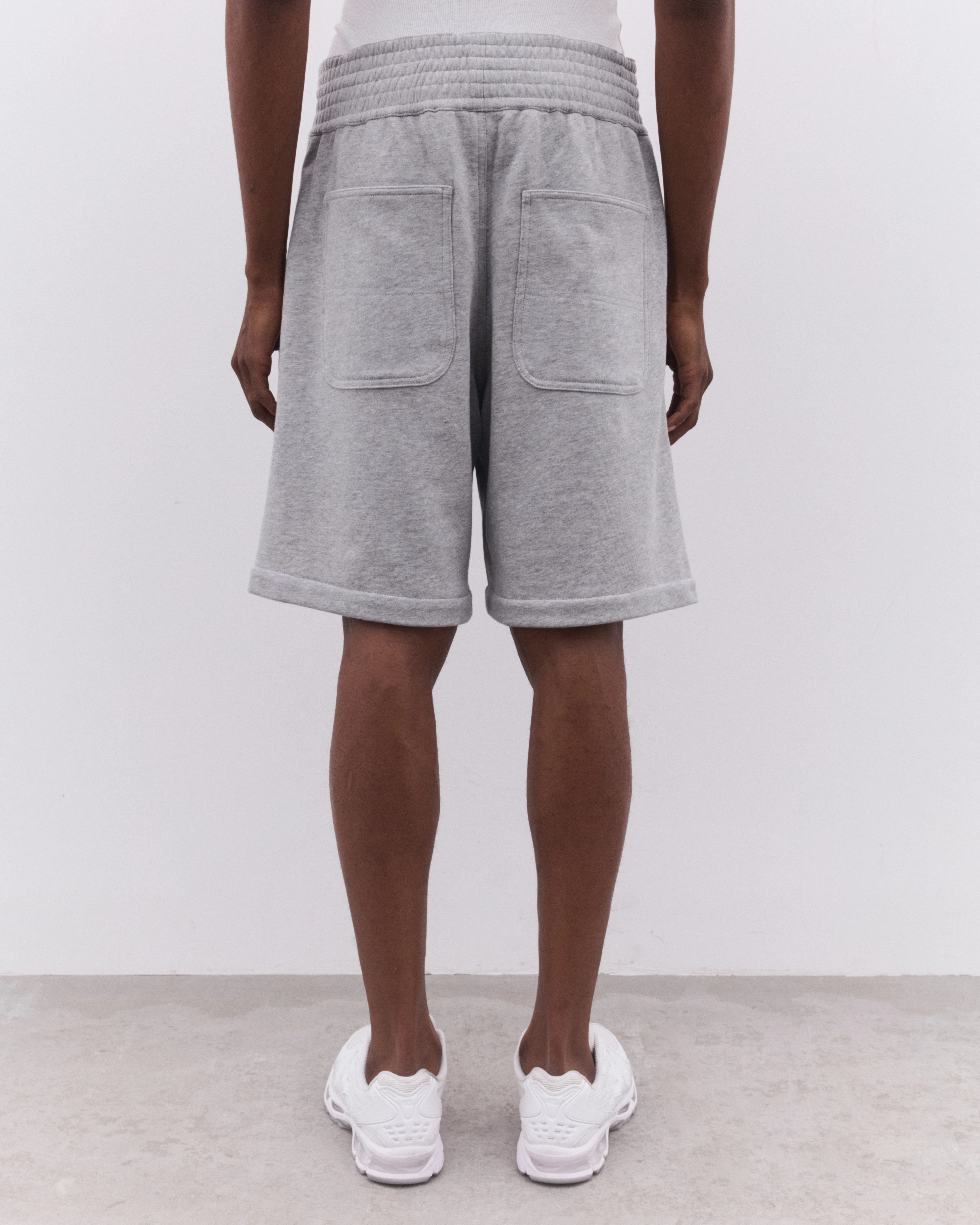 CDG Shirt - Men’s Cotton Sweat Shorts - (Grey) - Image 4