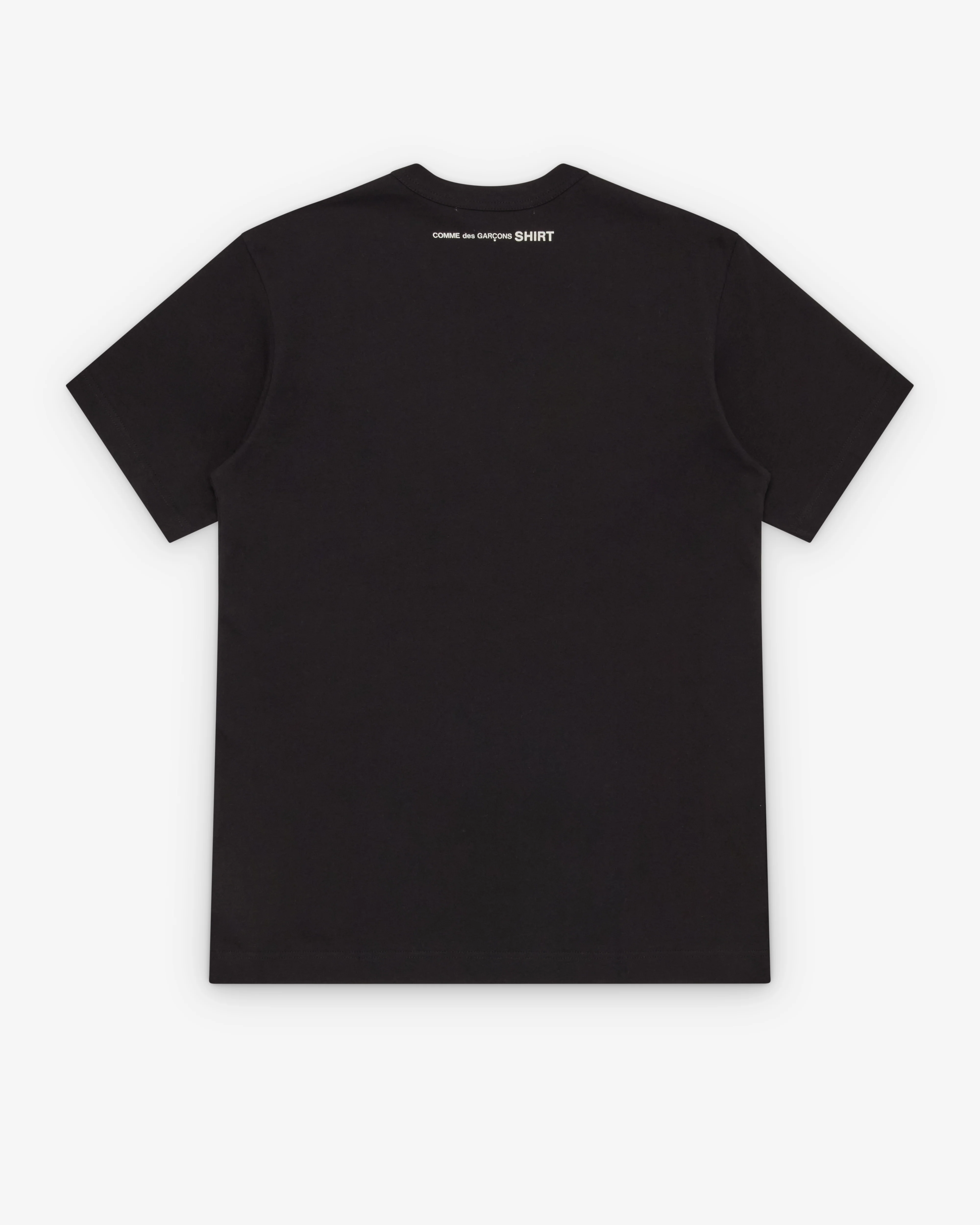 CDG Shirt - Men's Neck Logo T-Shirt - (Black) - Image 2