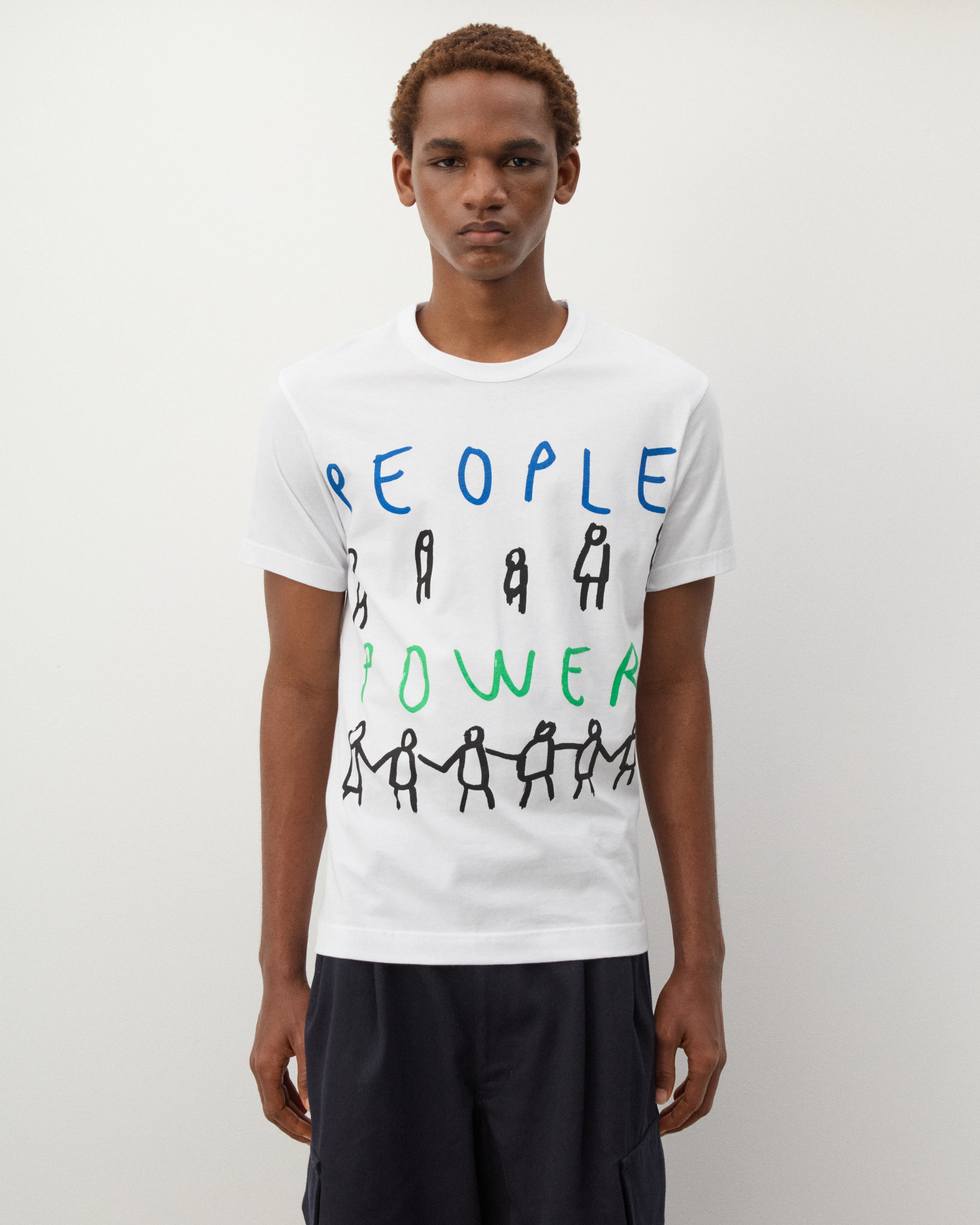 CDG Shirt - Men's People Power T-Shirt - (White) - Image 3