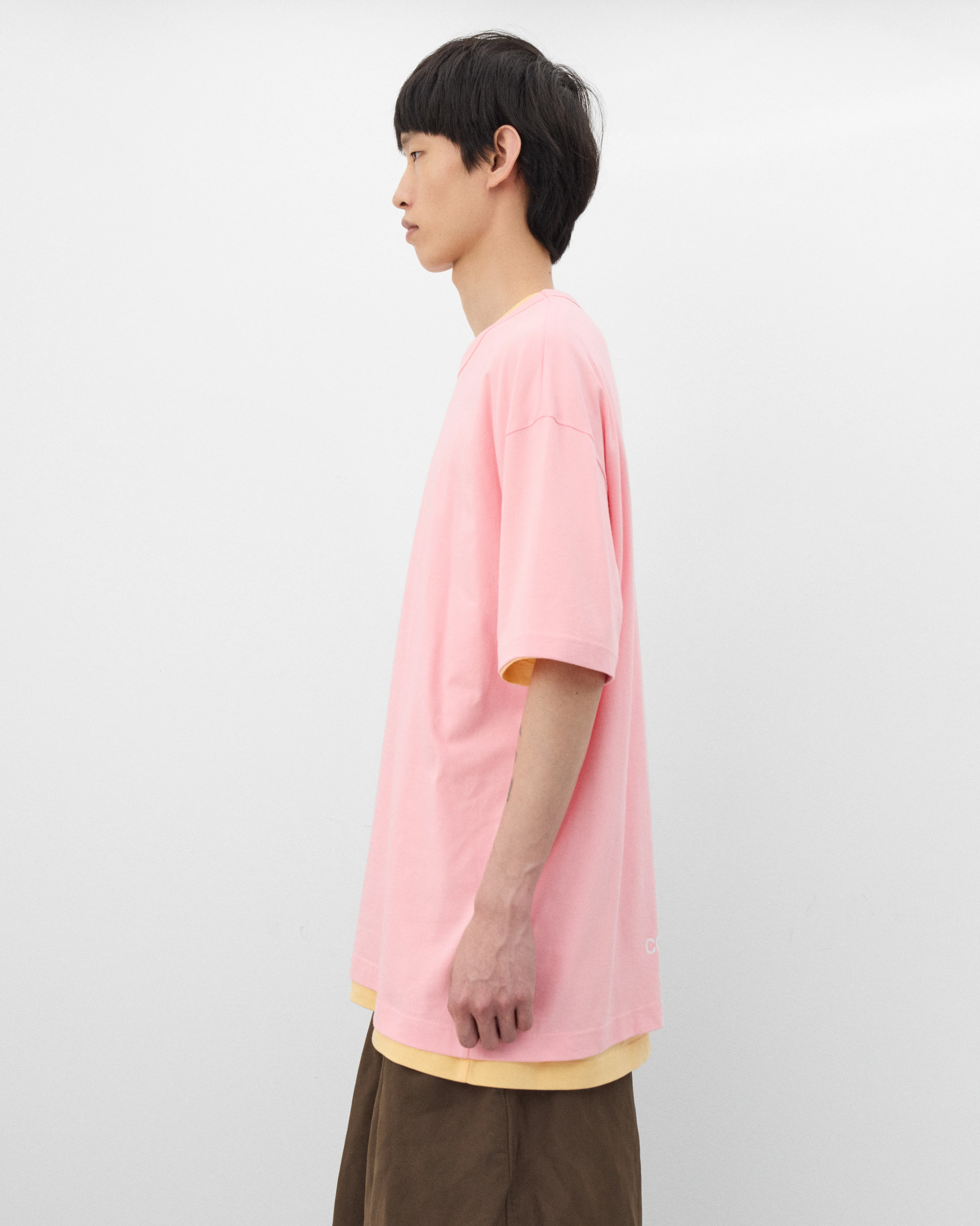 CDG Shirt - Men's Back Logo T-Shirt - (Pink) - Image 4