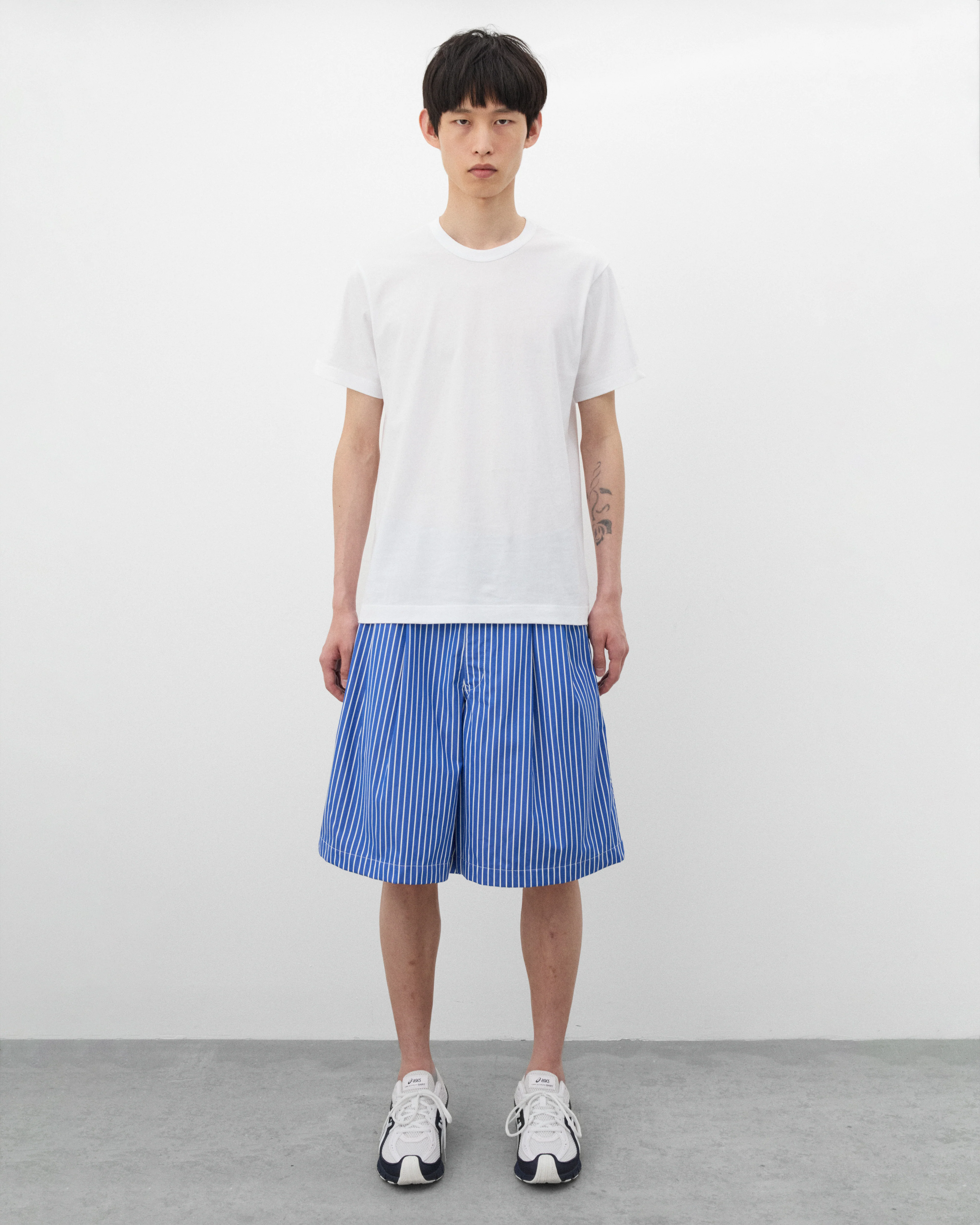 CDG Shirt - Men's Neck Logo T-Shirt - (White) - Image 6