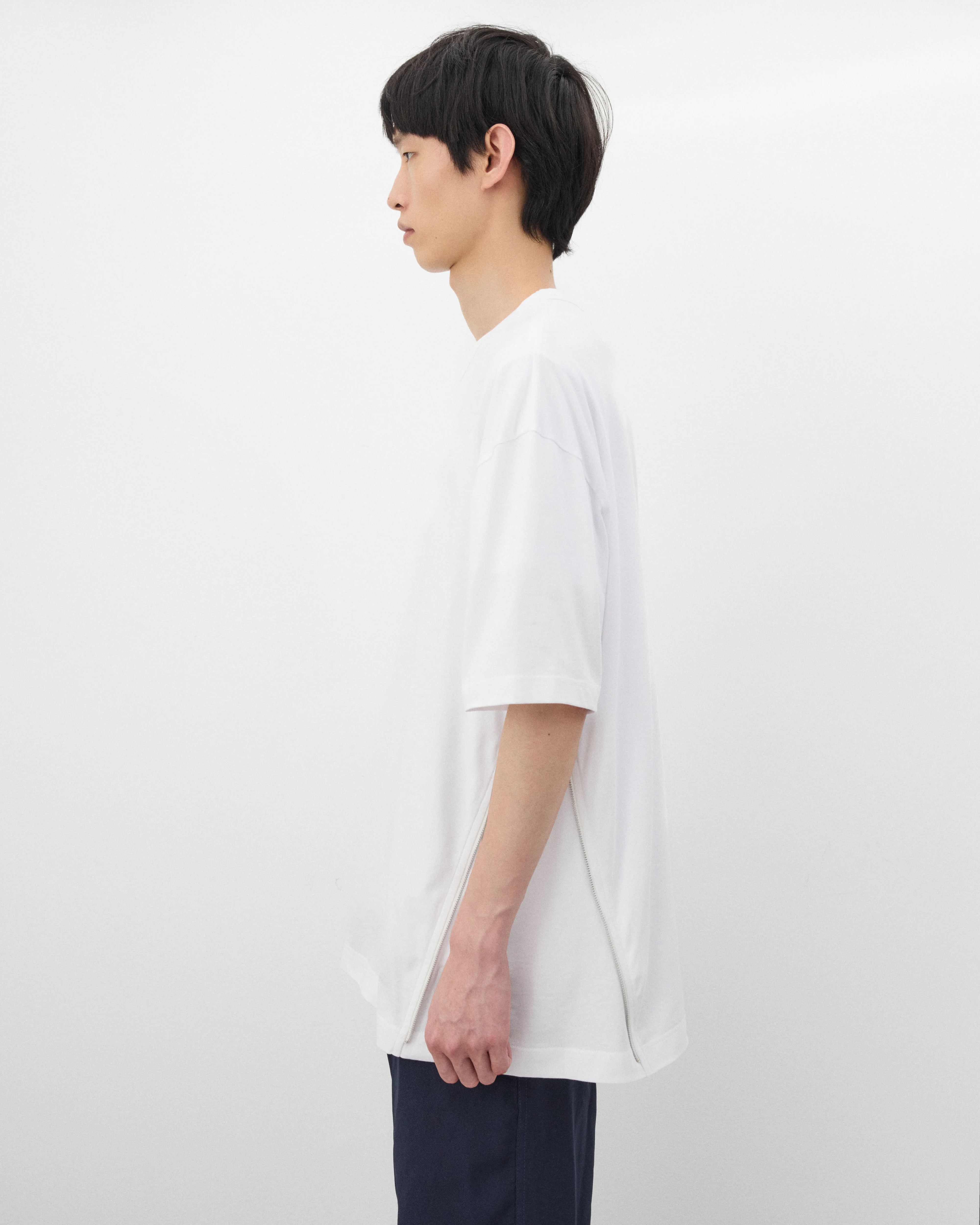 CDG Shirt - Men's Zip T-Shirt - (White) - Image 4