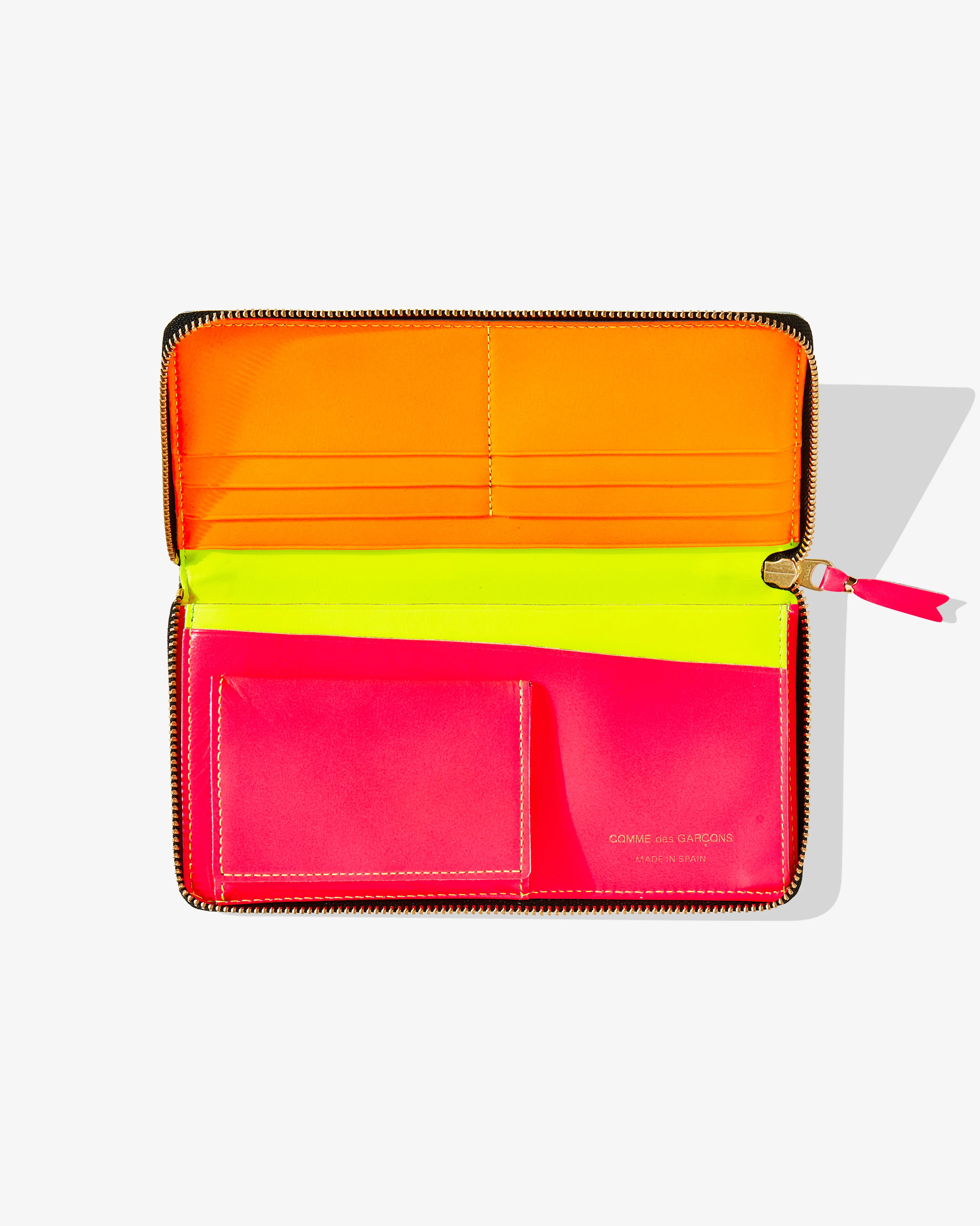 CDG Wallet - Super Fluo Zip Around Wallet - (Yellow SA0110SF) - Image 3