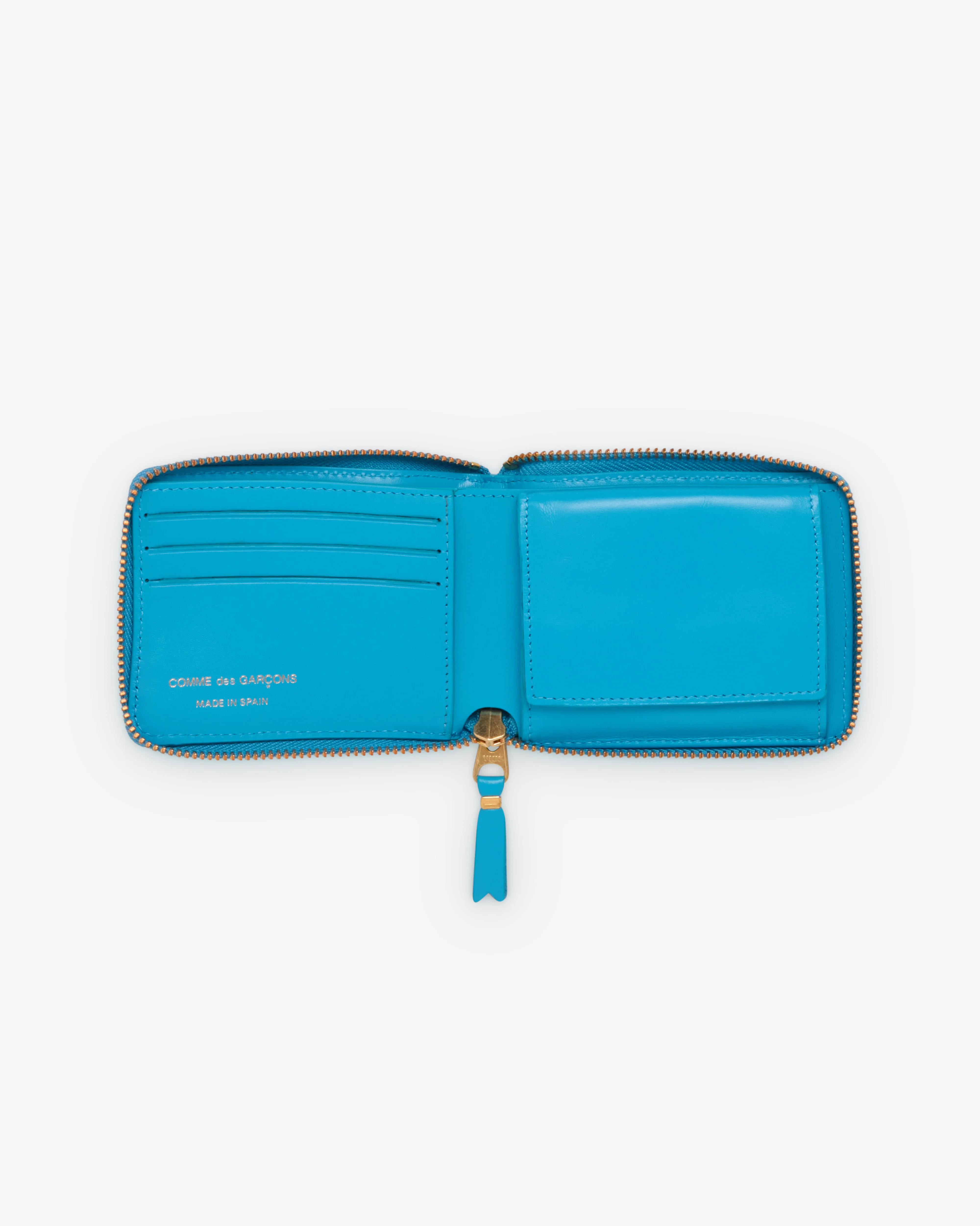 CDG Wallet - Classic Leather Line Full Zip Around Wallet - (SA7100 Blue) - Image 2