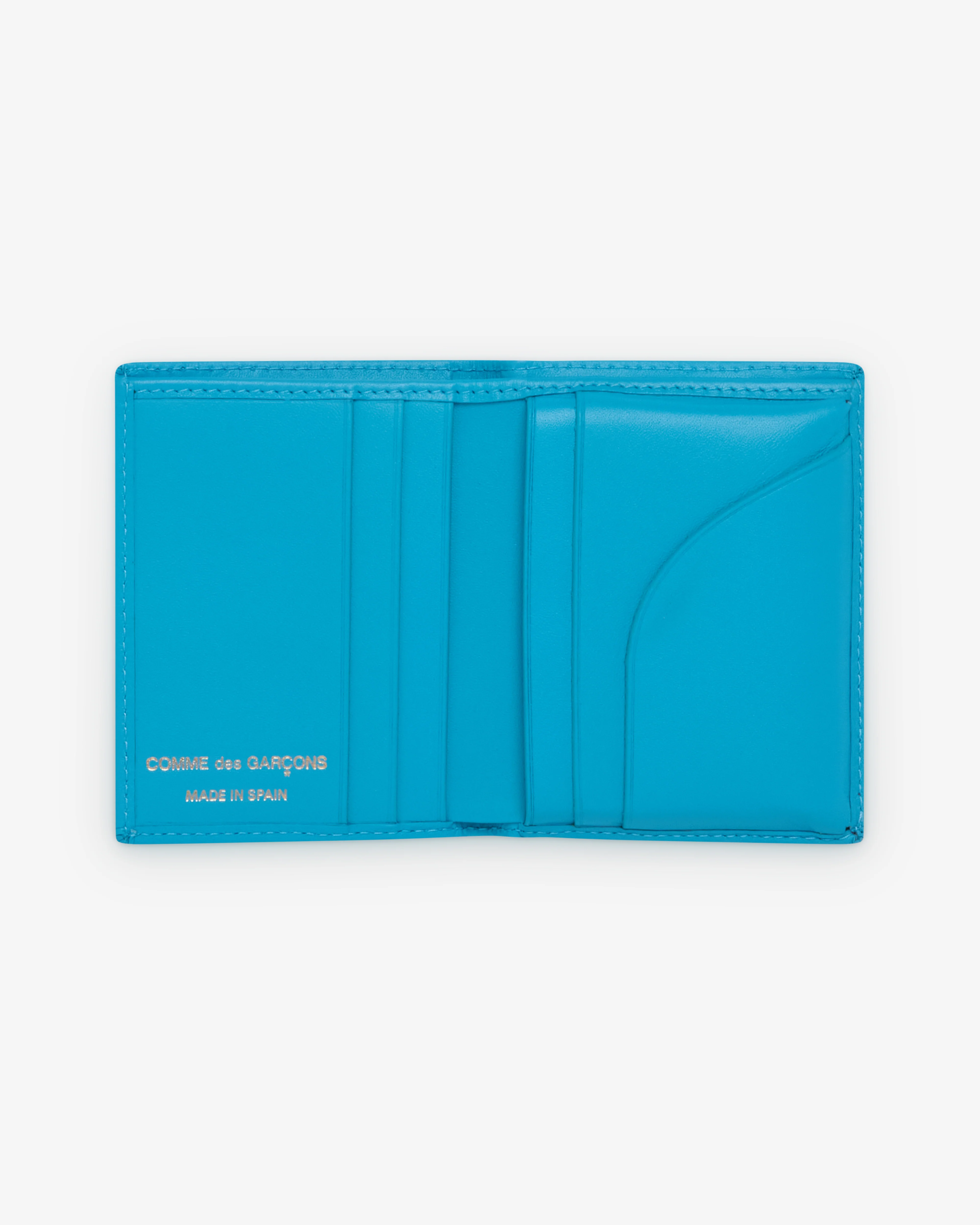 CDG Wallet - Colour Leather Line Bifold Wallet - (SA0641C Blue) - Image 2