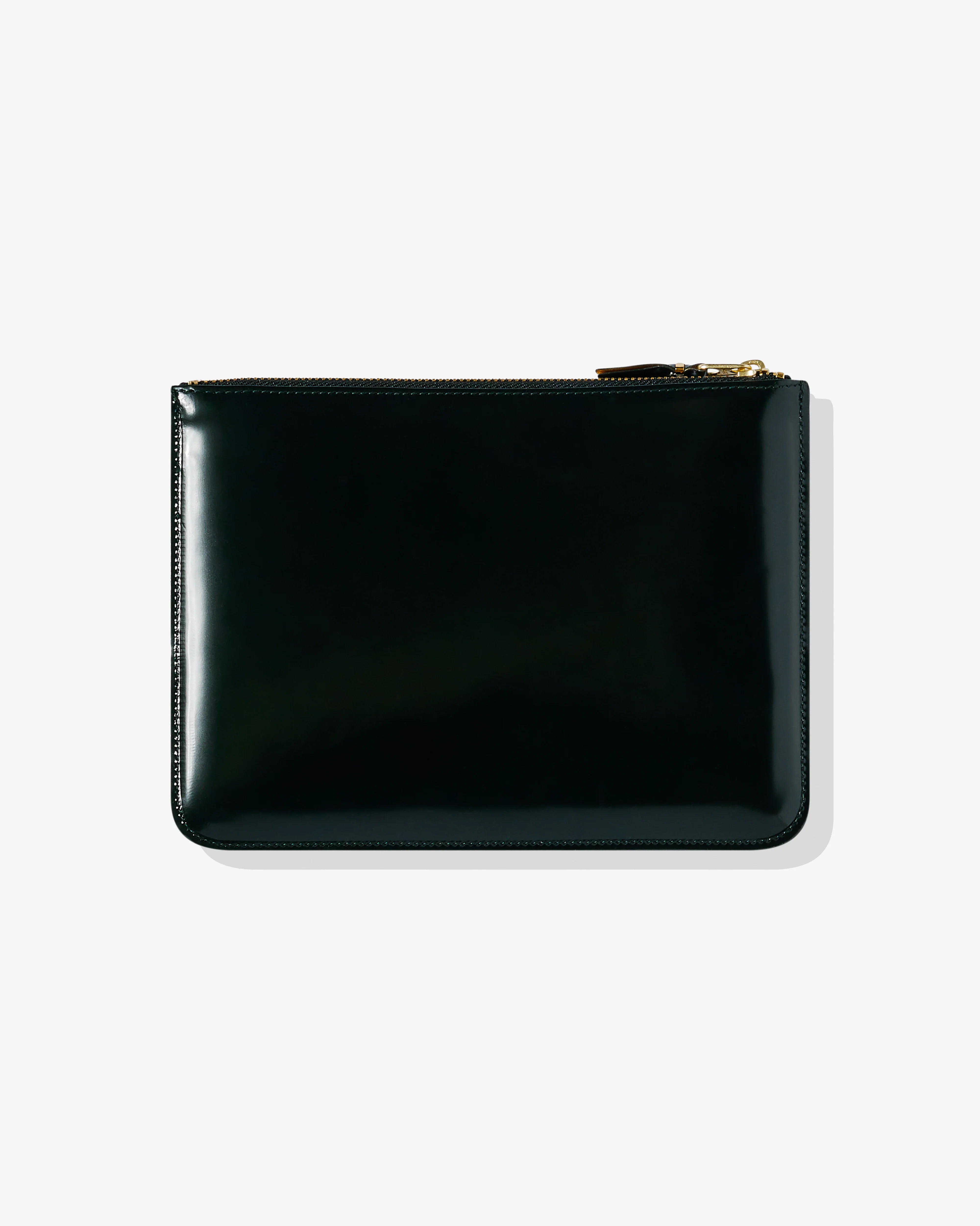 CDG Wallet - Mirror Inside Zip Pouch - (Black/Gold SA5100MI) - Image 2