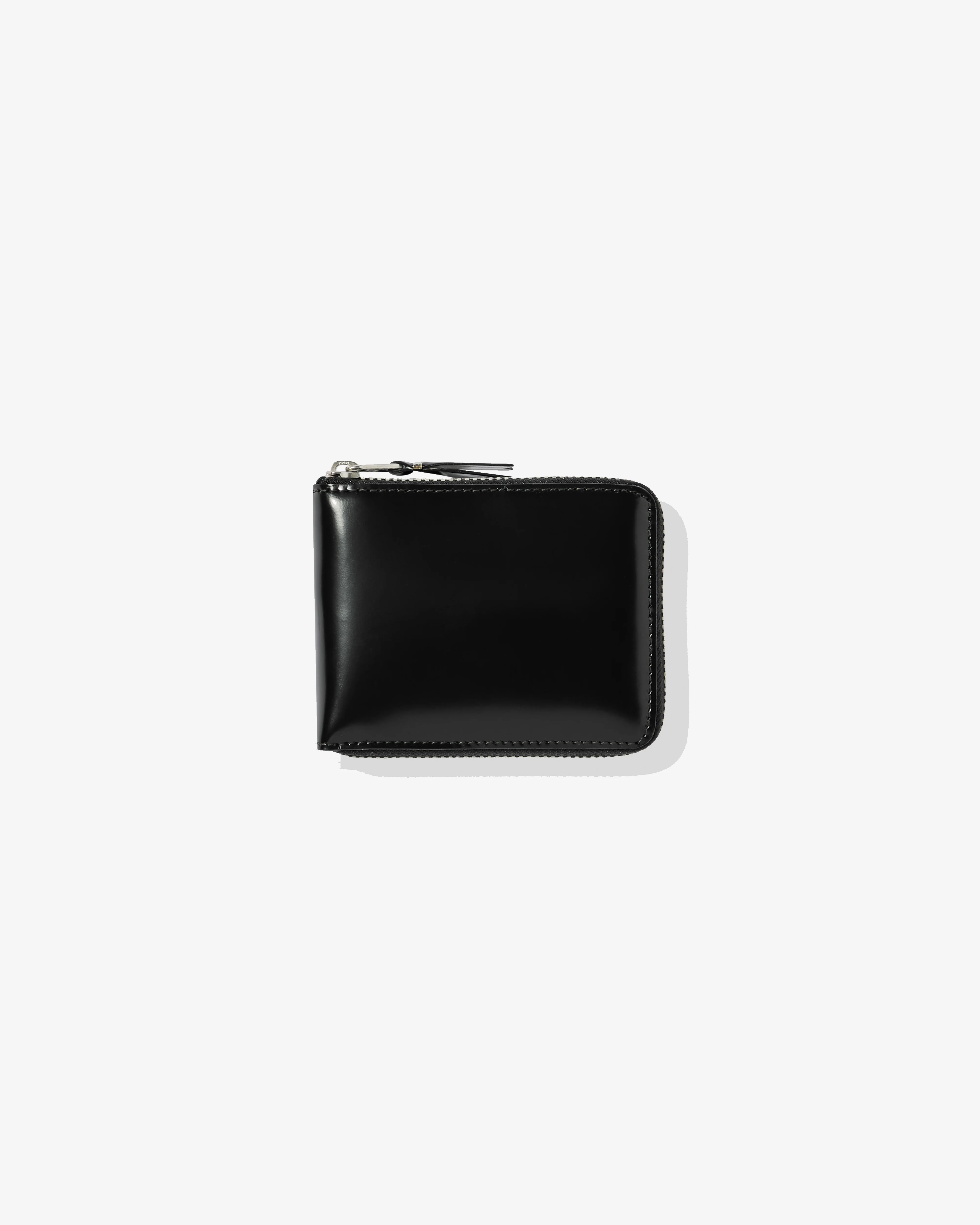 CDG Wallet - Mirror Inside Full Zip Around Wallet - (Black/Silver SA7100MI)