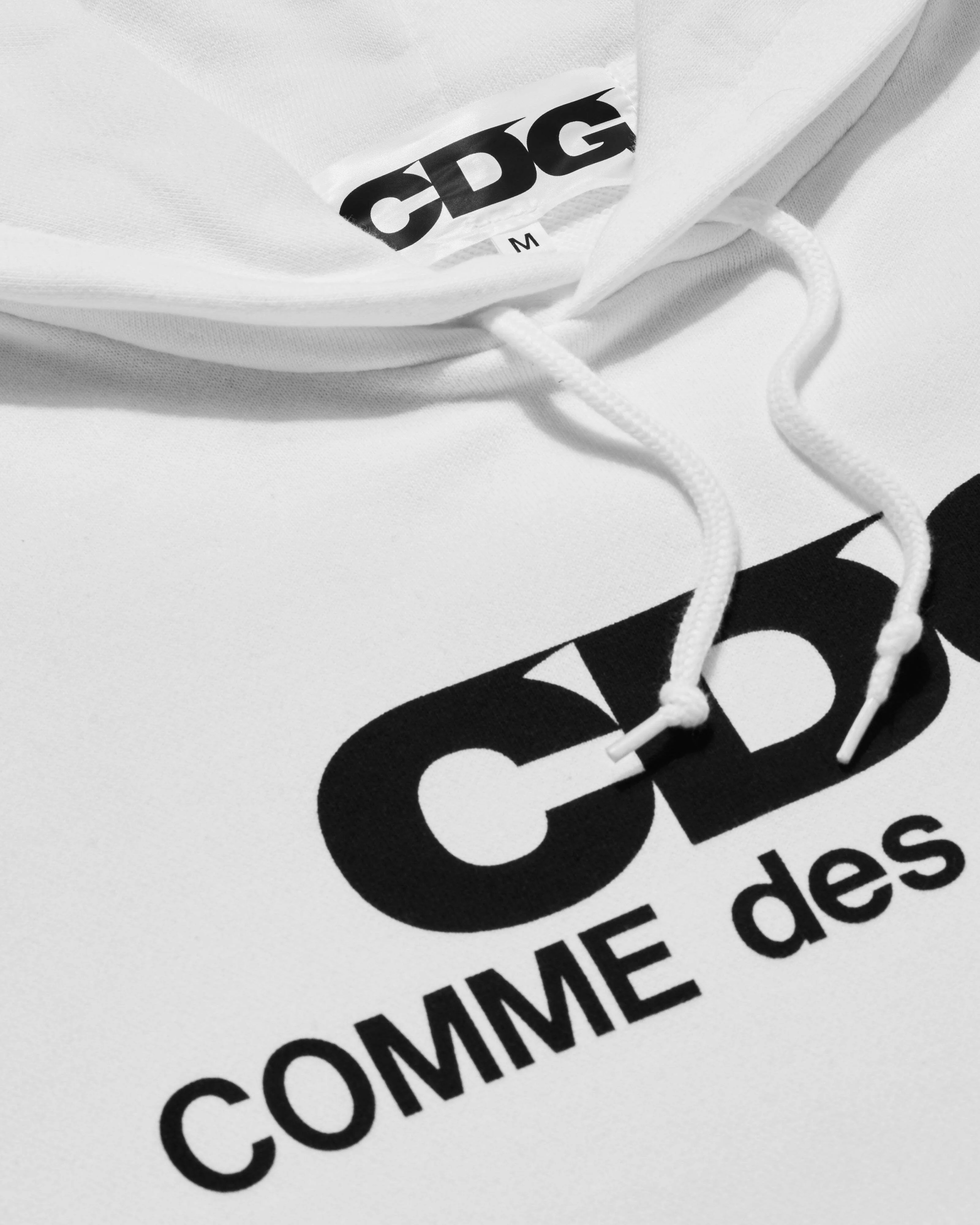 CDG - Logo Hooded Sweatshirt - (White) - Image 3