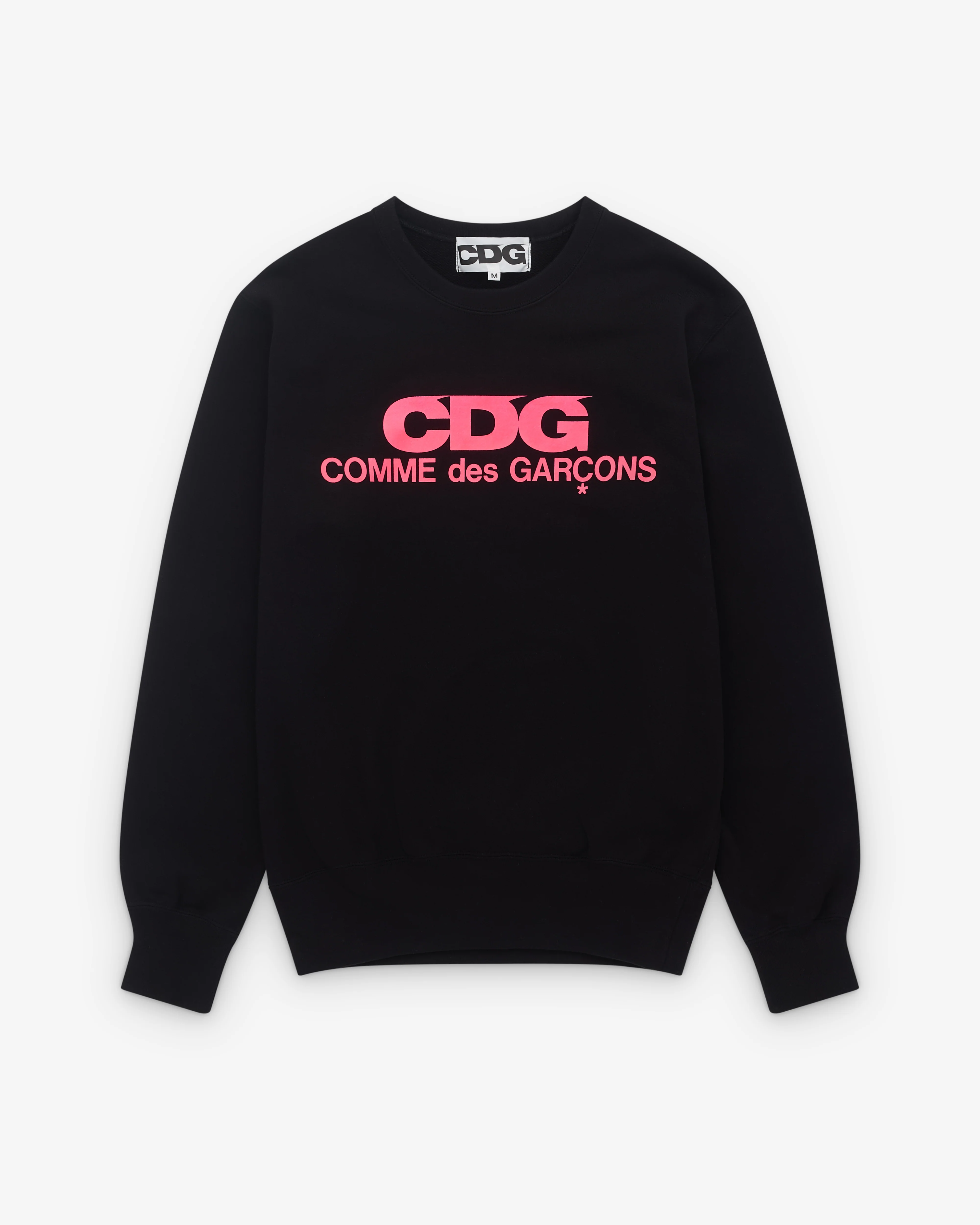 CDG - Pink Logo Sweatshirt - (Black)