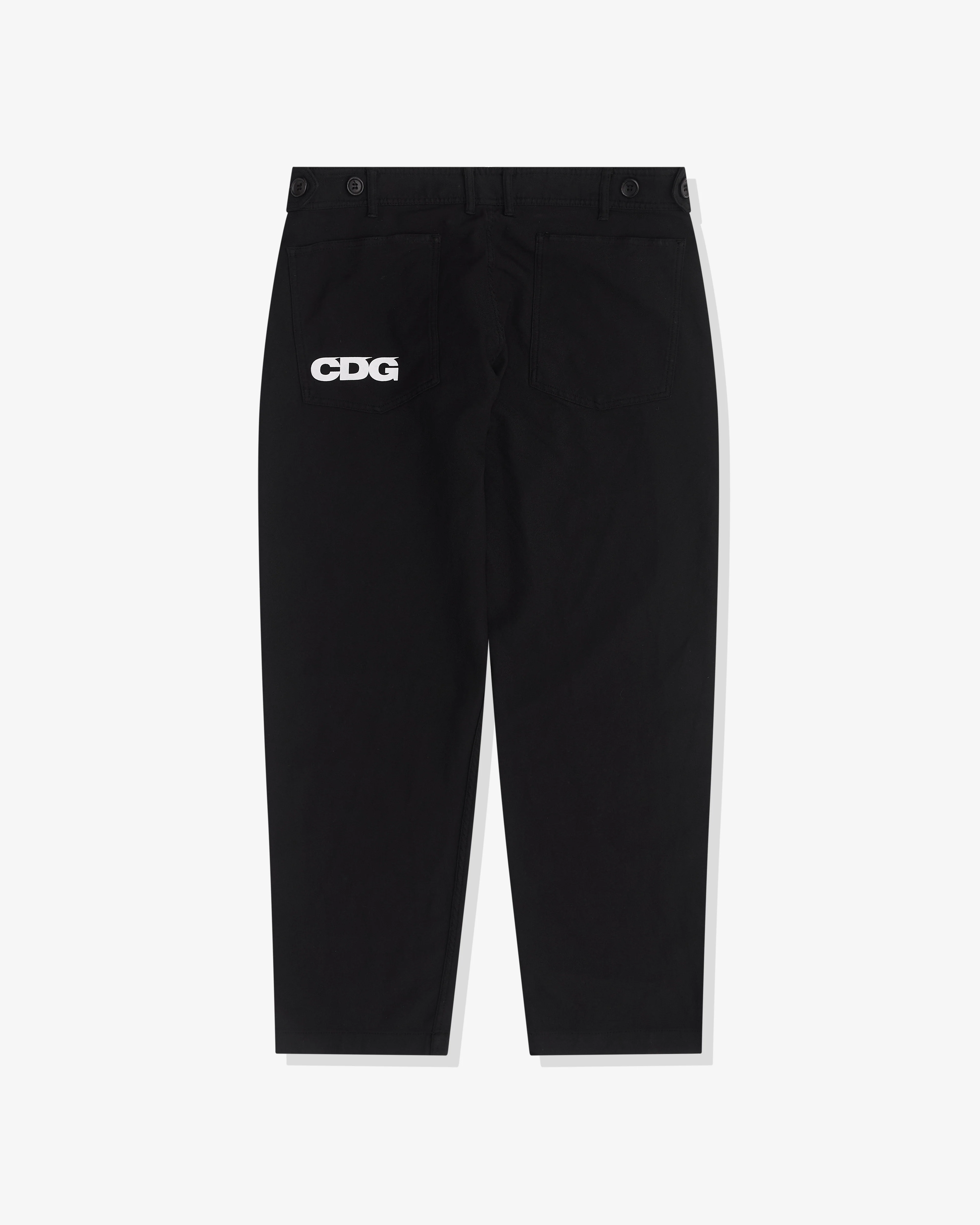 CDG - Polyester Twill Tapered Trousers - (Black) - Image 2