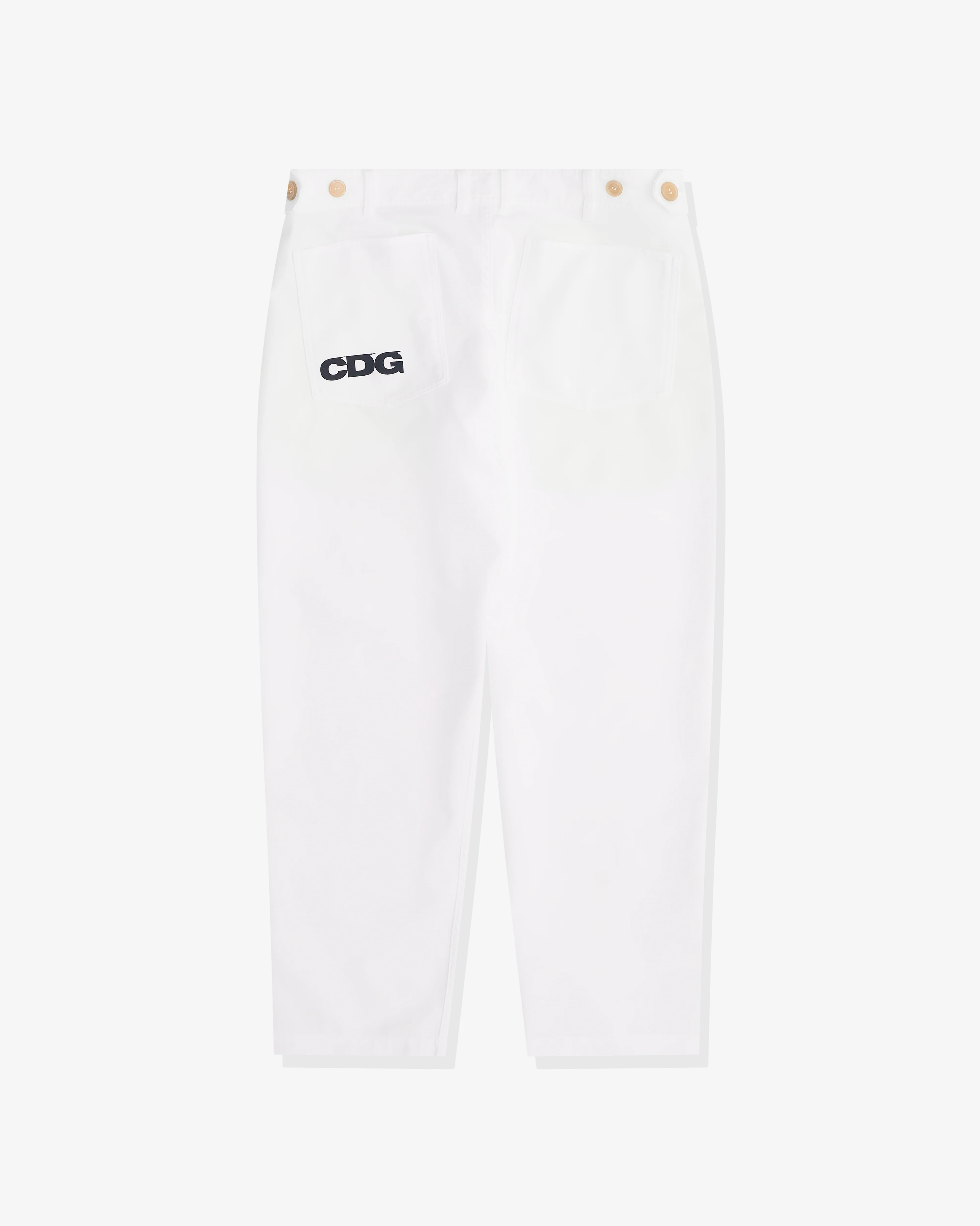 CDG - Polyester Twill Tapered Trousers - (White) - Image 2