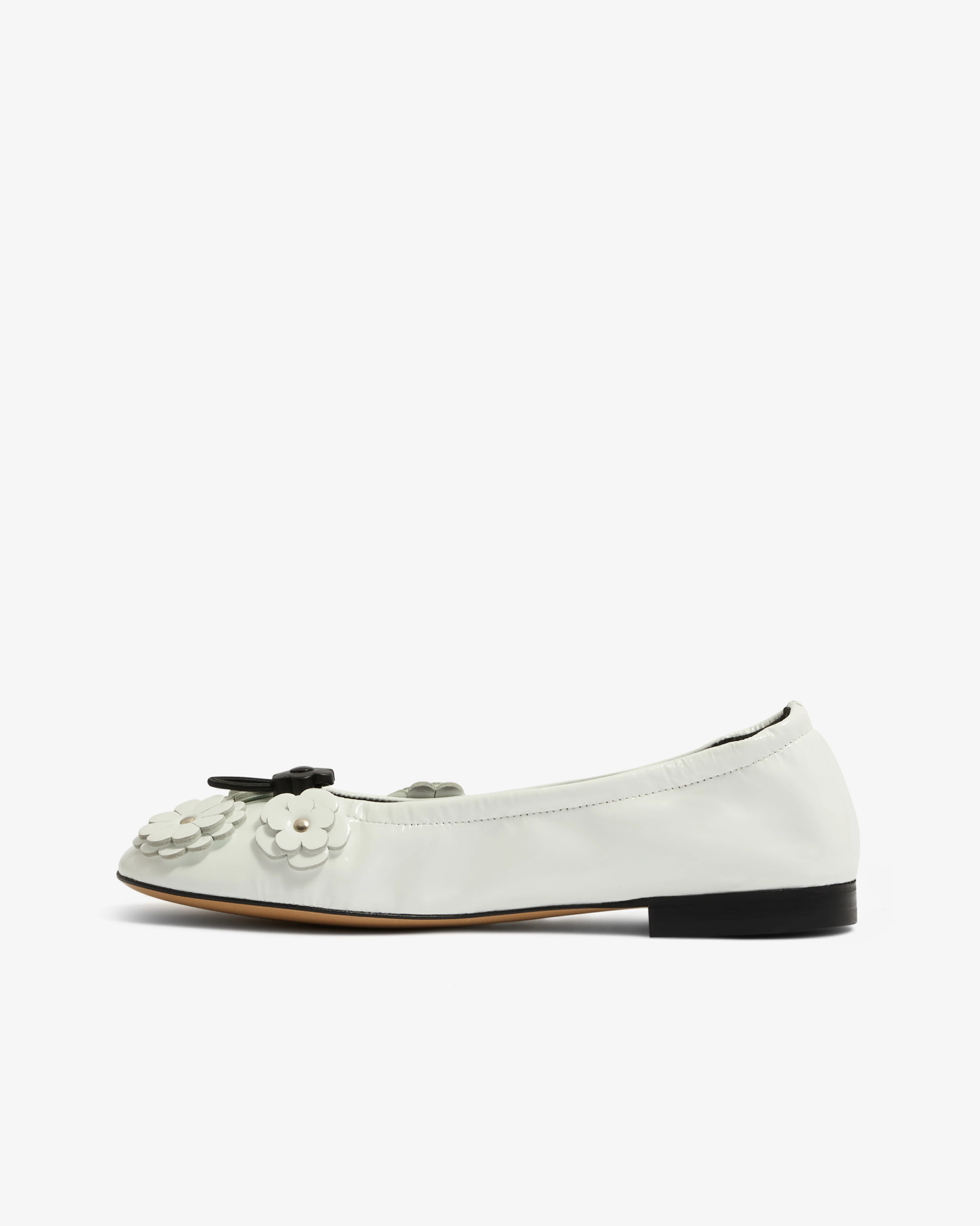Cecilie Bahnsen - Women’s Brielle Flat Ballerina - (White) - Image 2