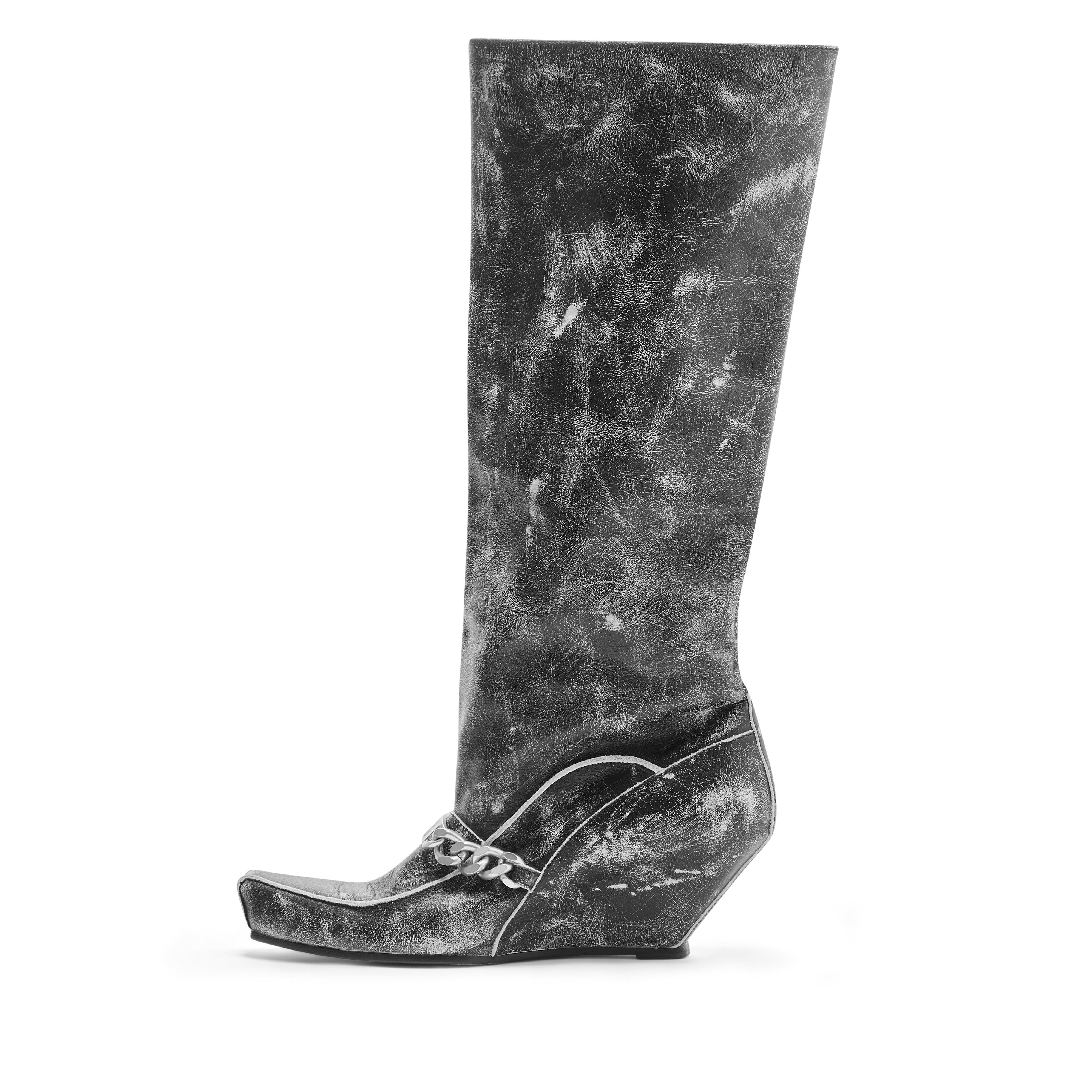 KNWLS - Women’s Wide Heeled Boots - (Motoblack) - Image 2