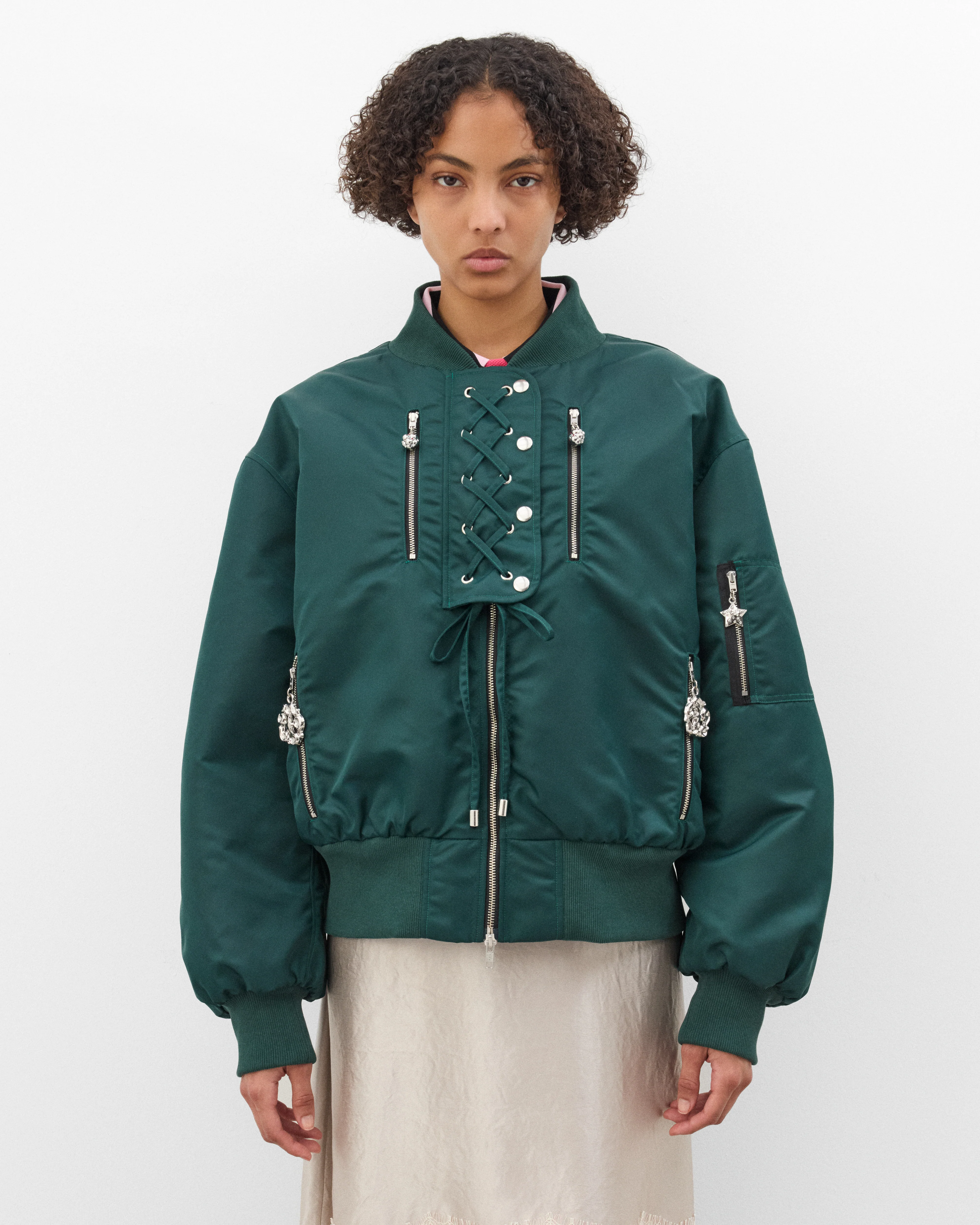 Chopova Lowena - Women's Toss Bomber Jacket - (Green) - Image 3