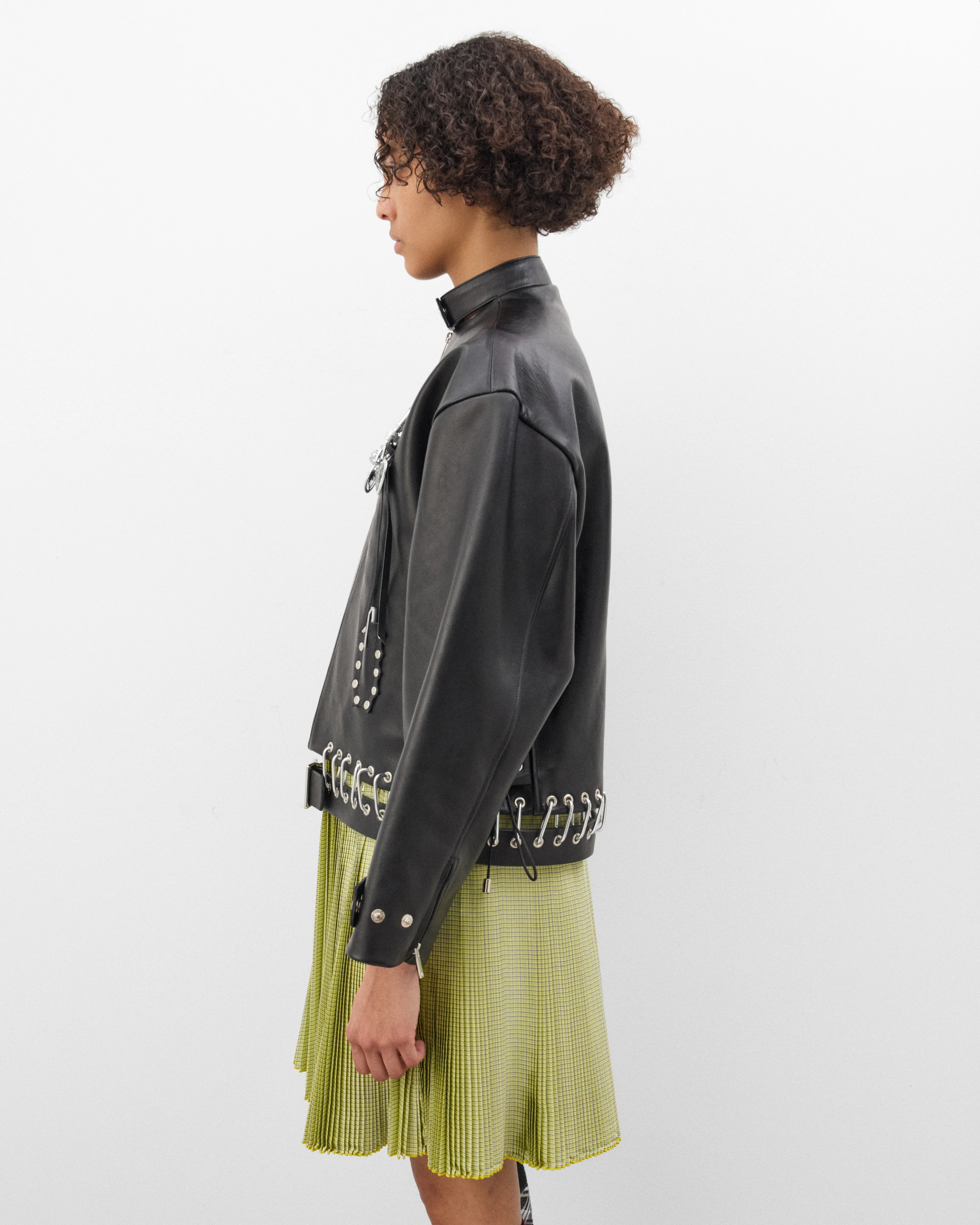Chopova Lowena - Women's Sofia Classic Leather Jacket - (Black) - Image 4