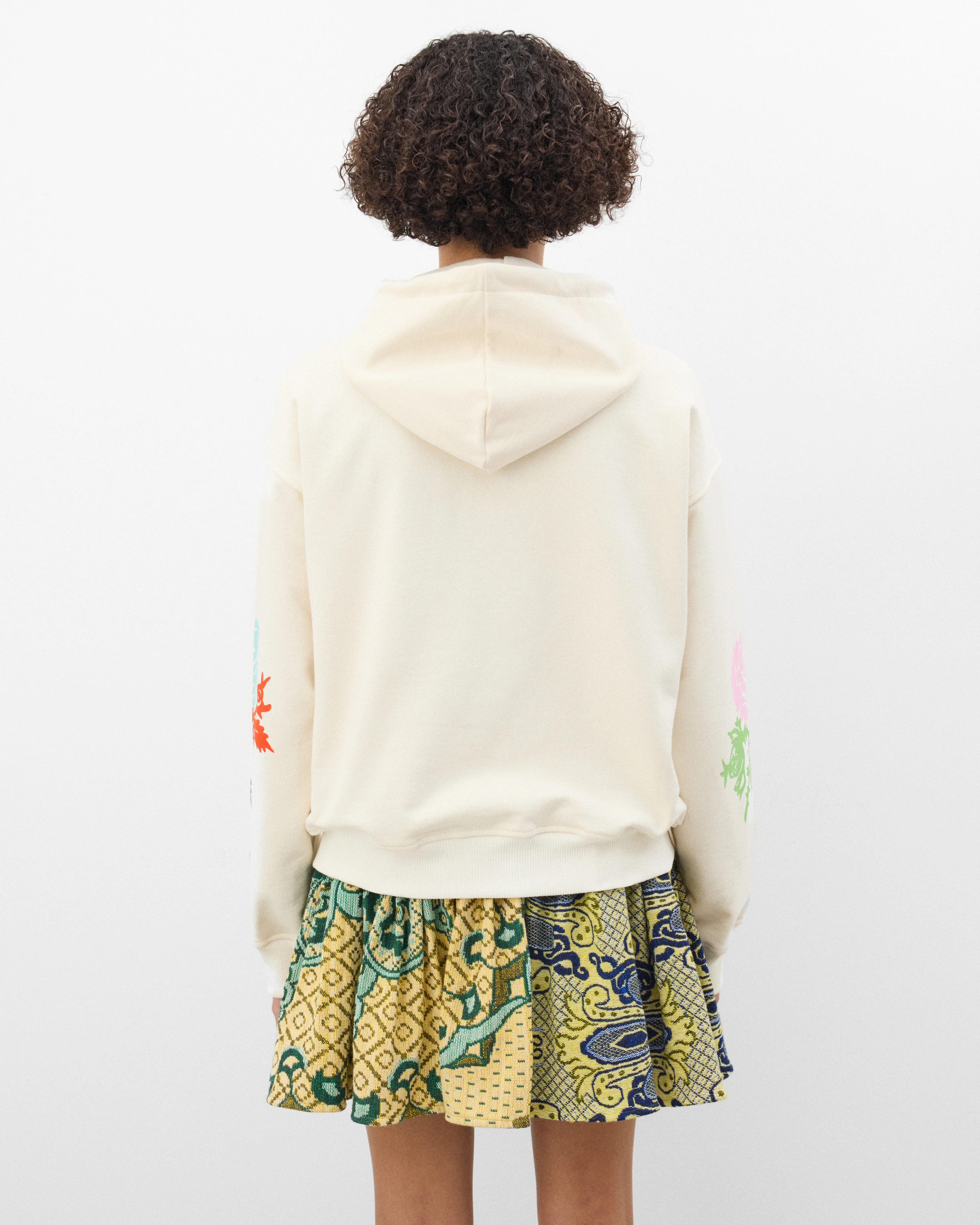 Chopova Lowena - Women's Cry Baby Zip Up Hoodie - (Cream/Multi) - Image 5