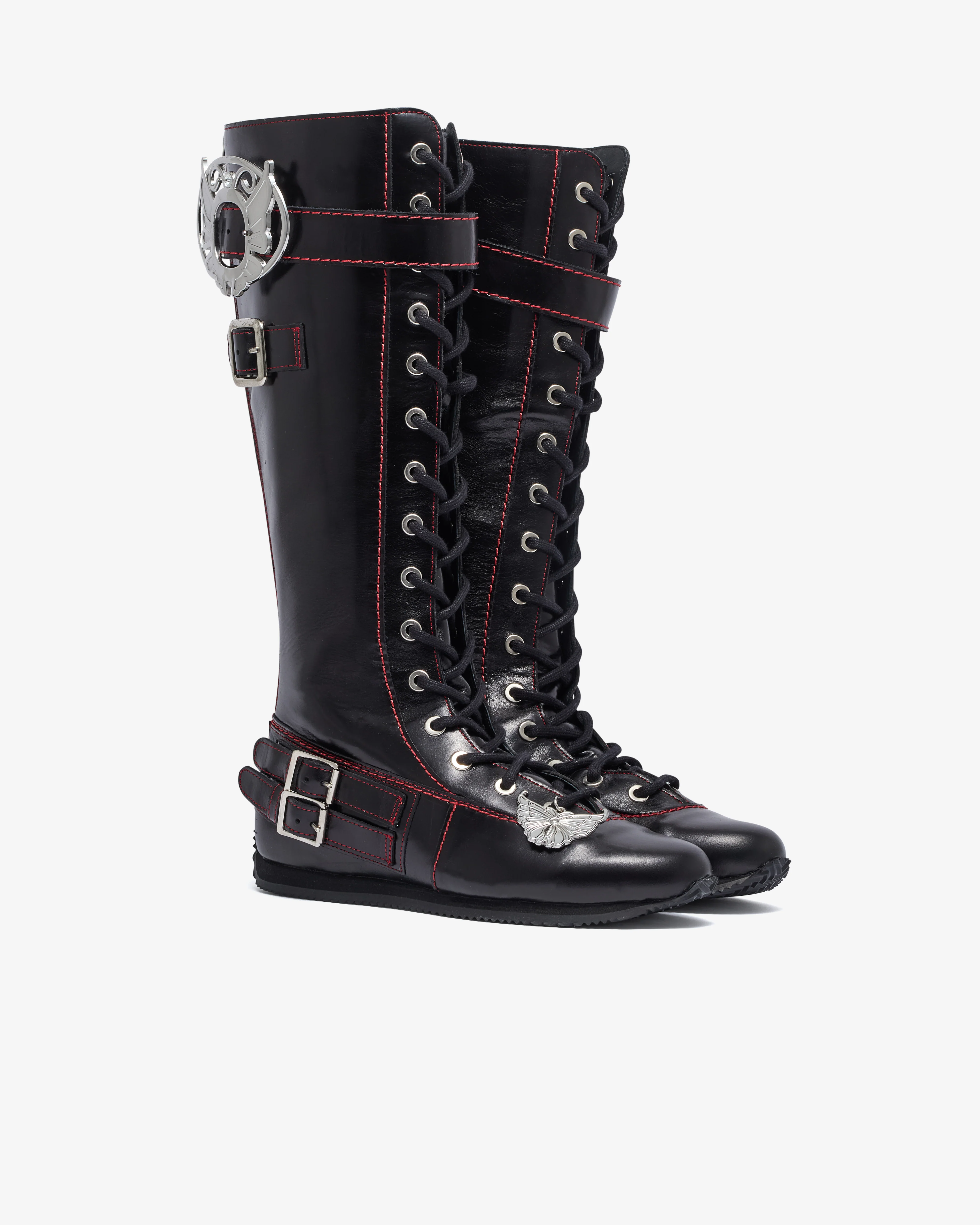 Chopova Lowena - Women's Chunky Lace Up Stephanie Boots - (Black) - Image 2