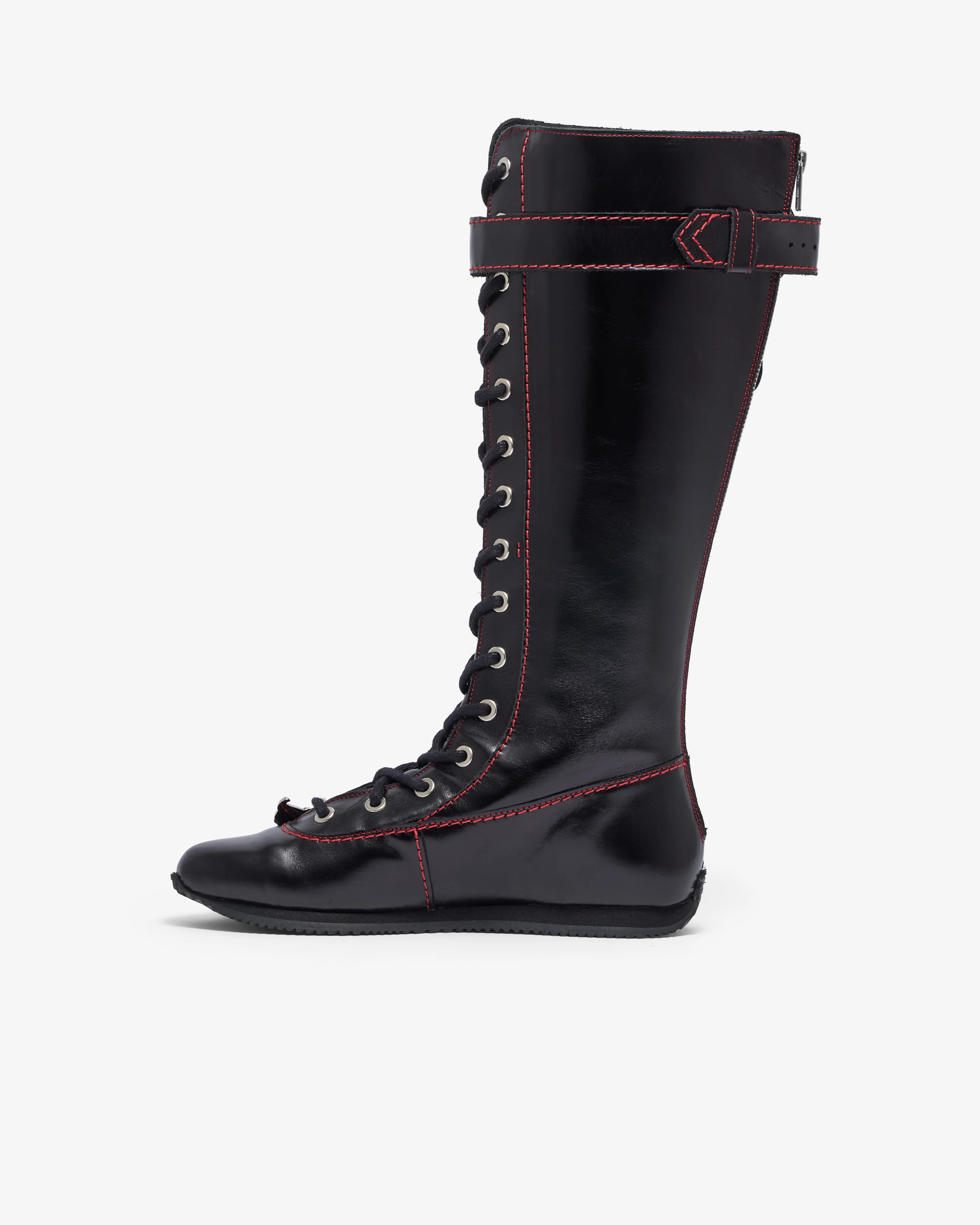Chopova Lowena - Women's Chunky Lace Up Stephanie Boots - (Black) - Image 3