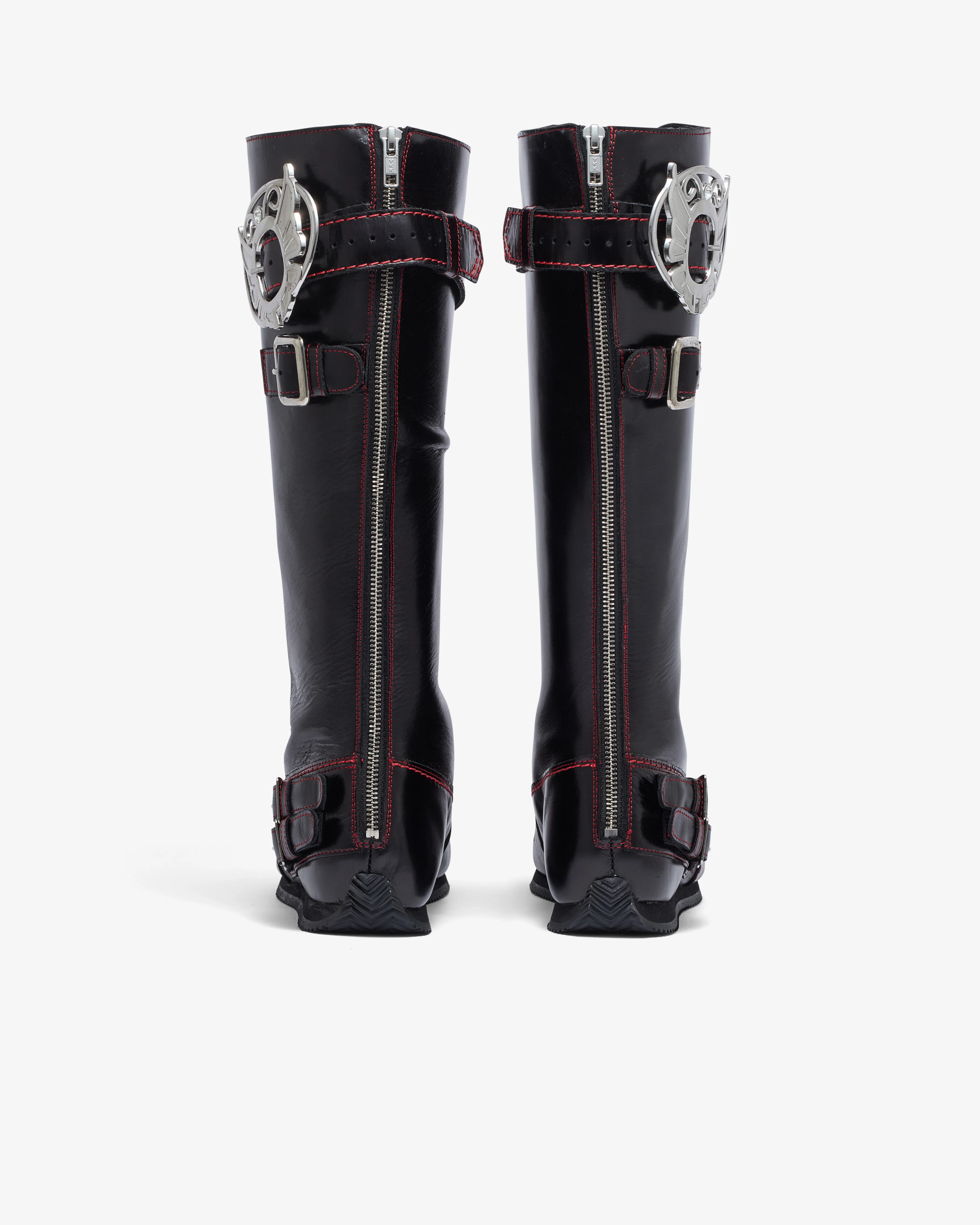 Chopova Lowena - Women's Chunky Lace Up Stephanie Boots - (Black) - Image 4