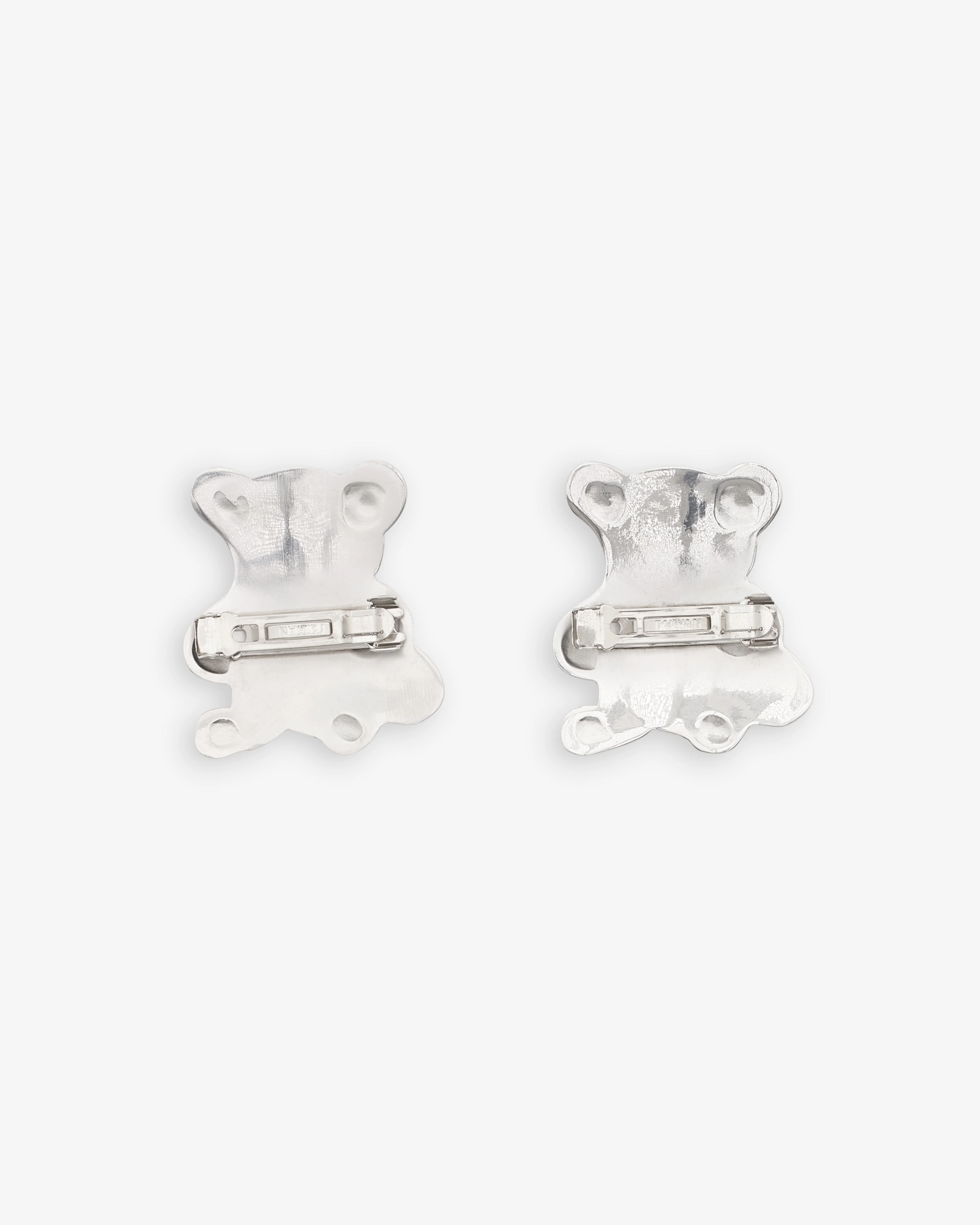 Chopova Lowena - Women’s Teddy Bear Hair Clips - (Silver) - Image 2