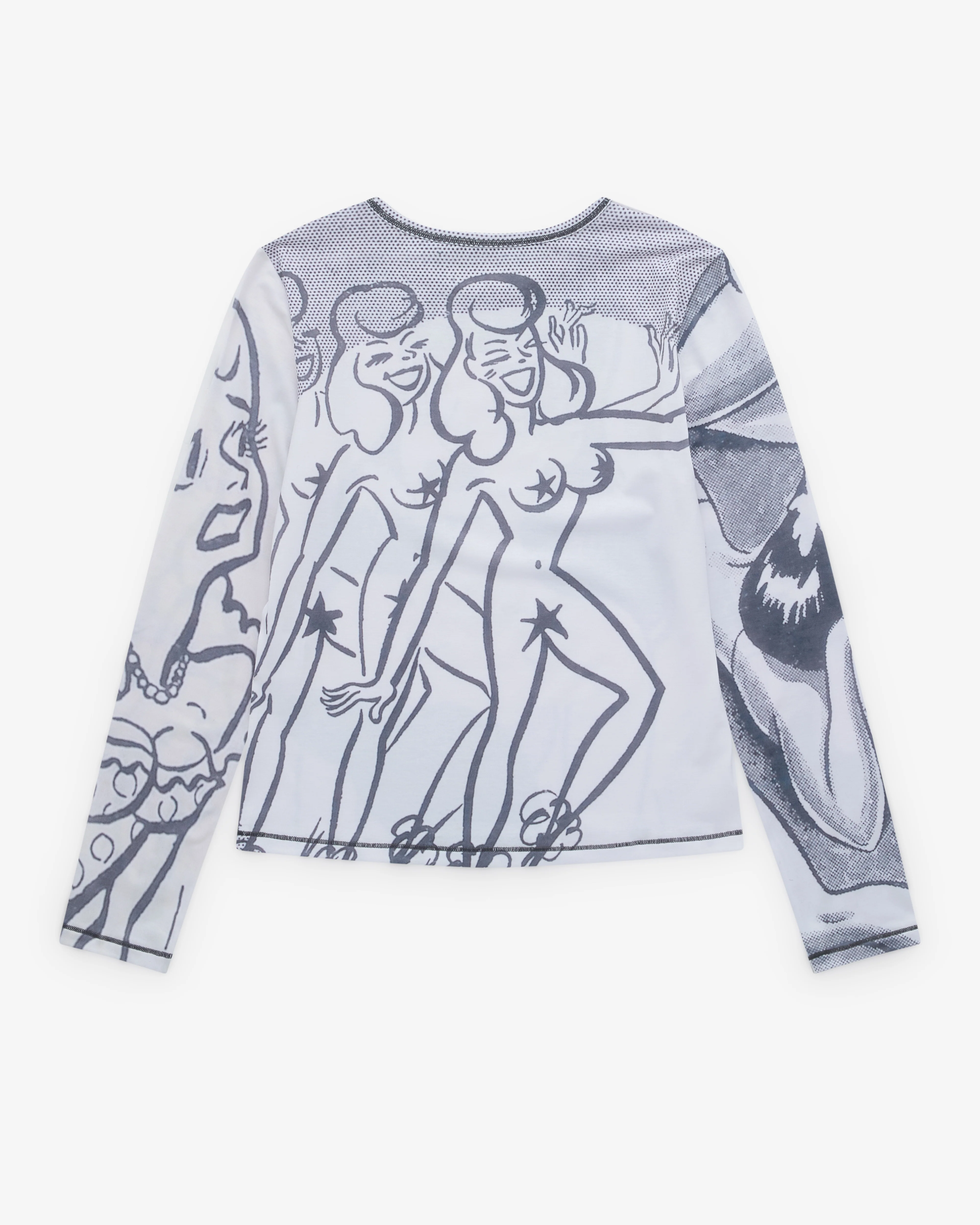 Chopova Lowena - Women’s Newsprint Jersey Top - (Multi) - Image 2
