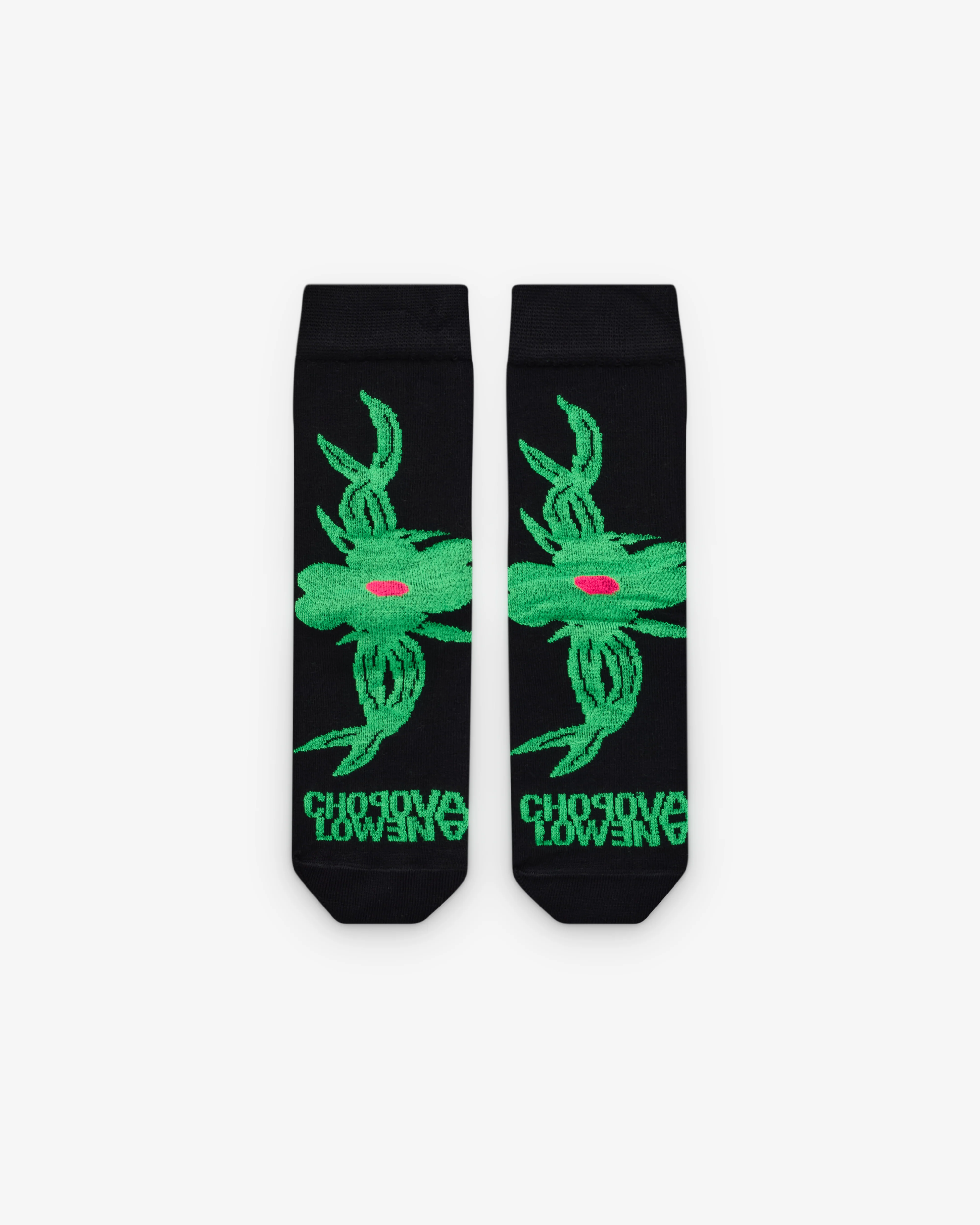 Chopova Lowena - Women’s Pointy Floral Short Socks - (Black)