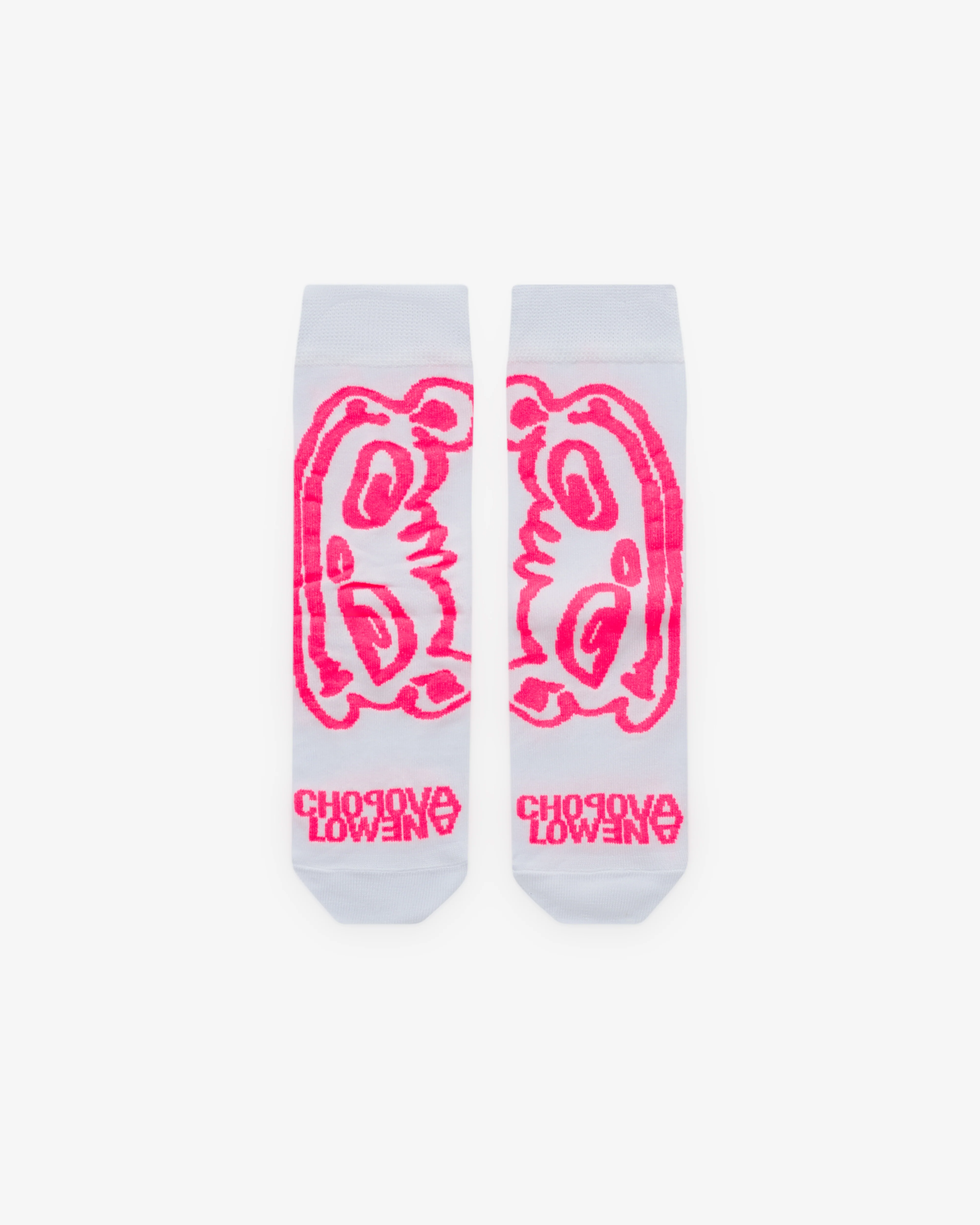 Chopova Lowena - Women’s Stretchy Bear Short Socks - (White)