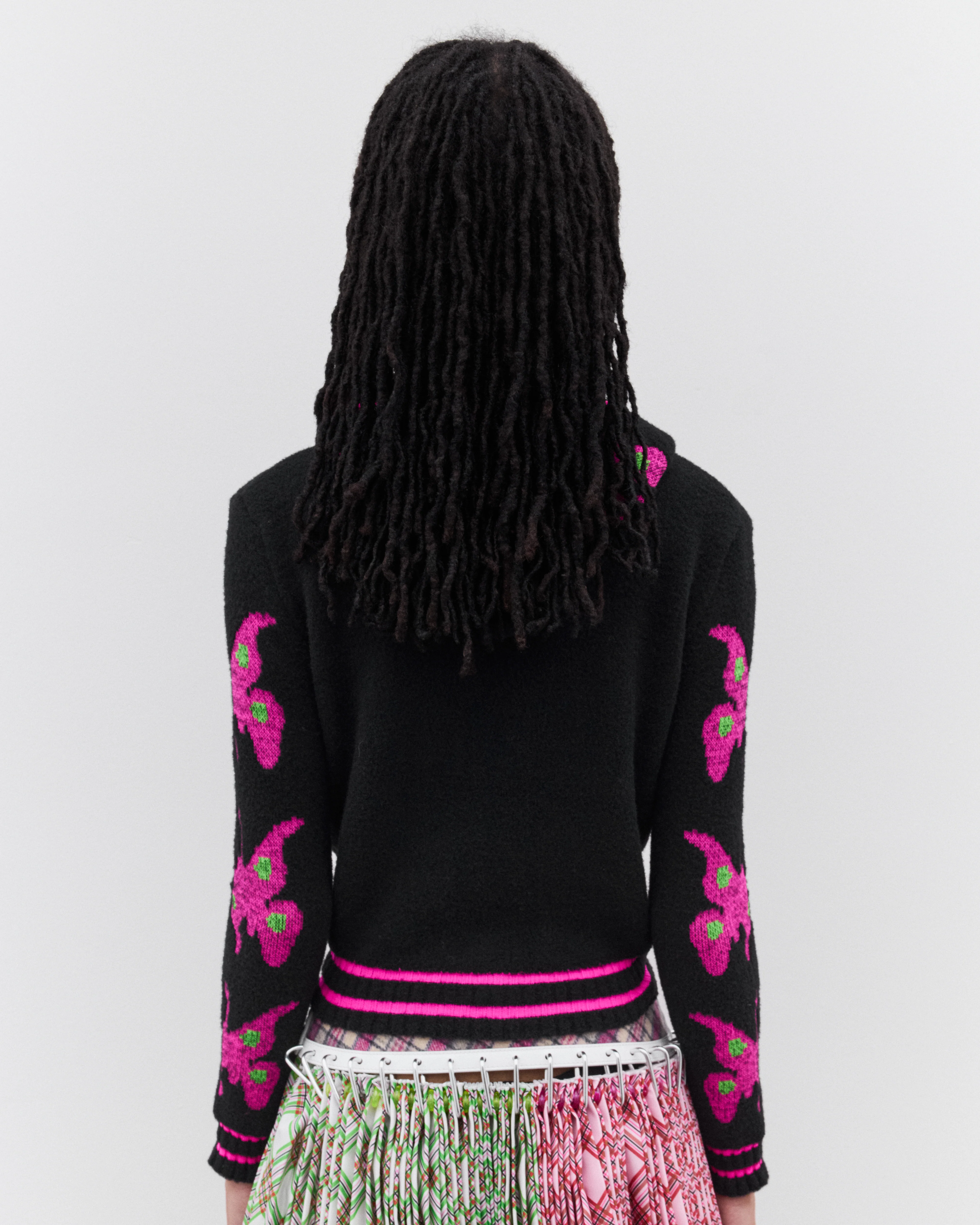 Chopova Lowena - Women’s Neon Butterfly Hooded Cardigan - (Multi) - Image 5