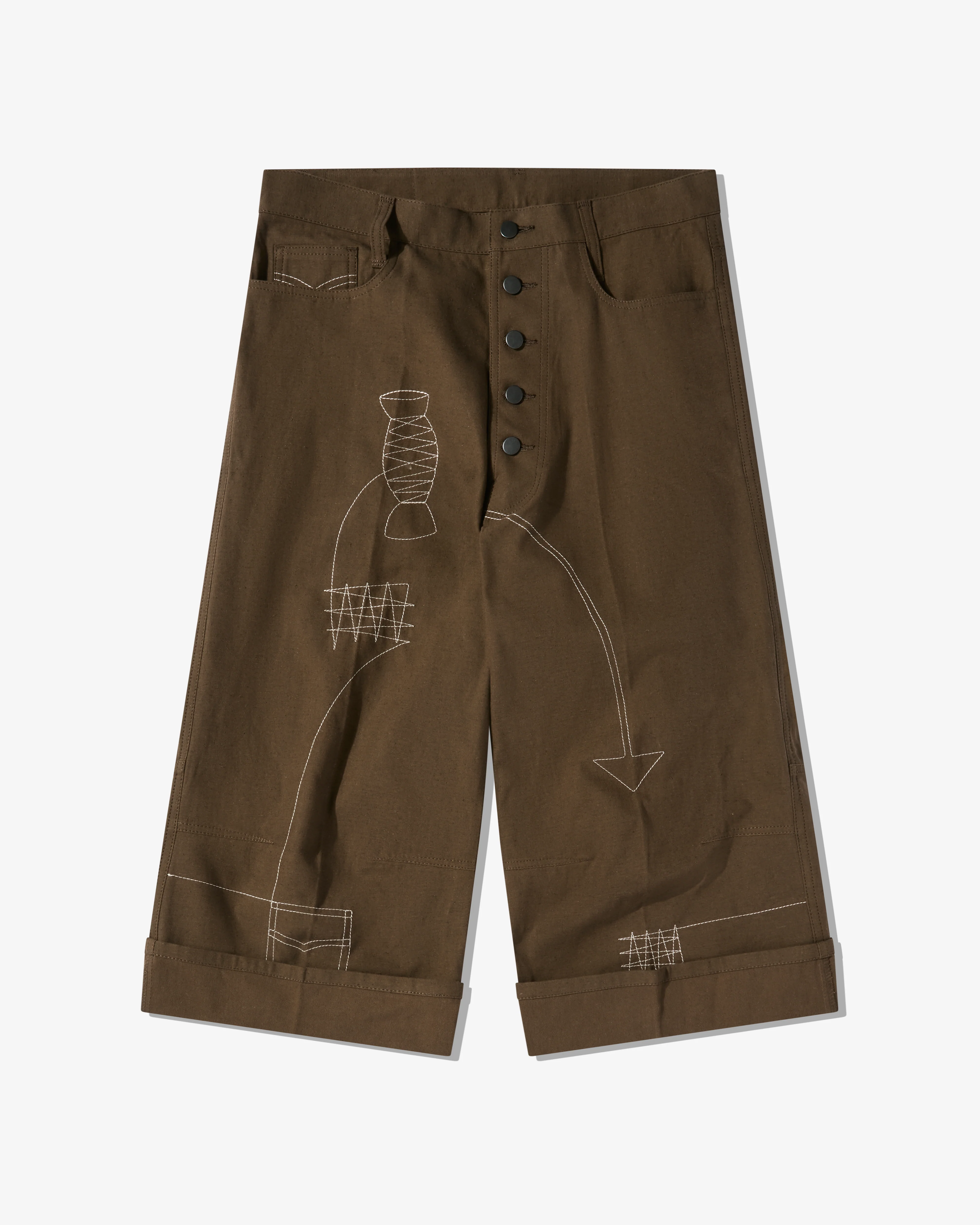 Christopher Nemeth - Men’s Embroidered Trousers - (Khaki)