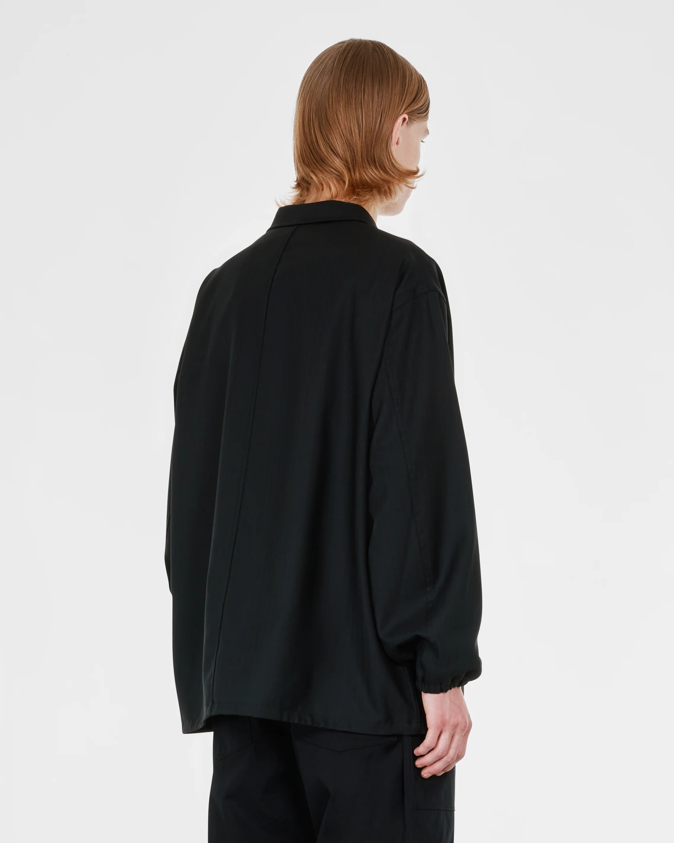 Comme des Garçons Homme - Men's Wool Herringbone Jacket - (Black) - Image 4