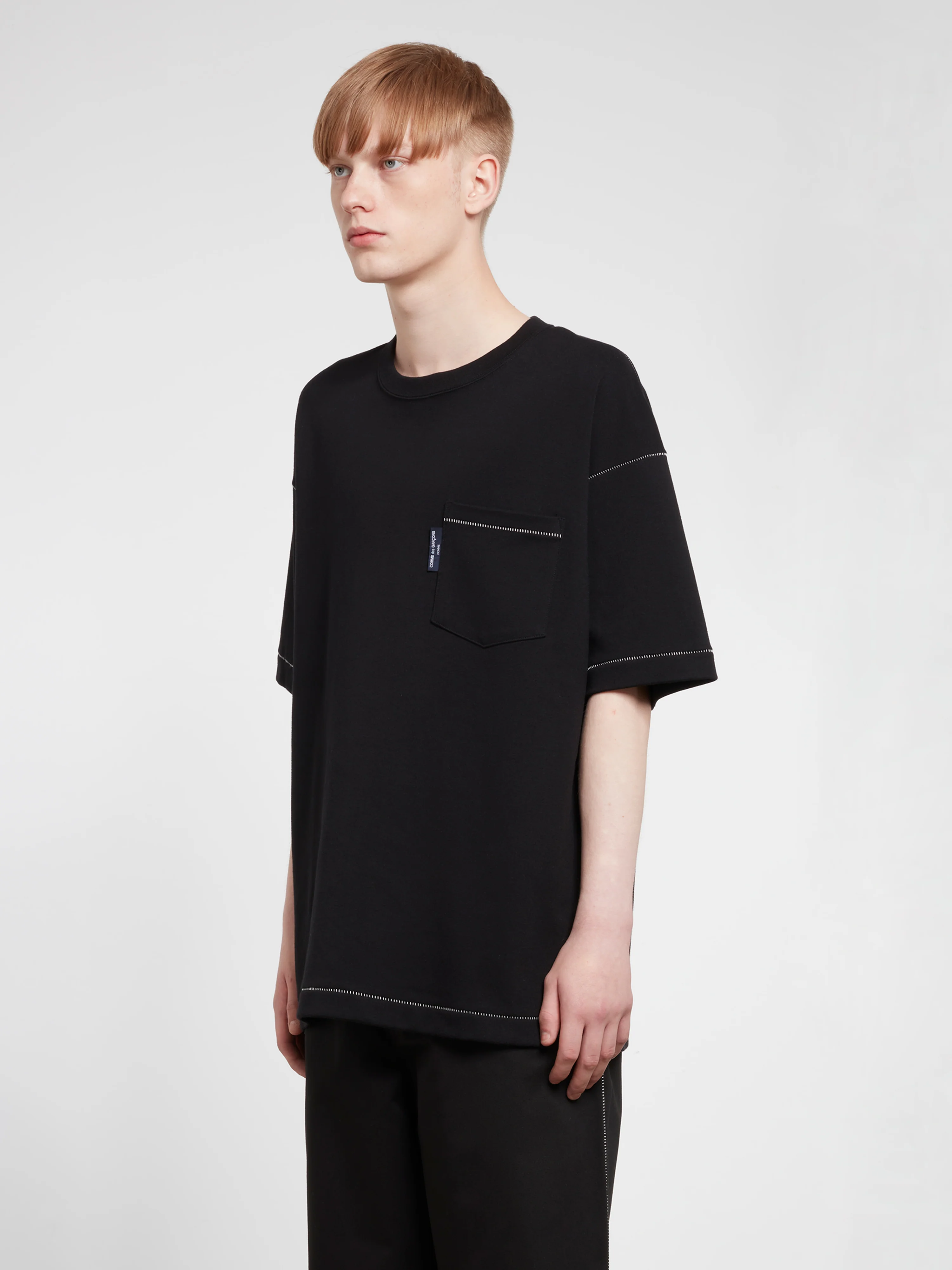 CDG Homme - Stitch T-Shirt - (Black) - Image 3