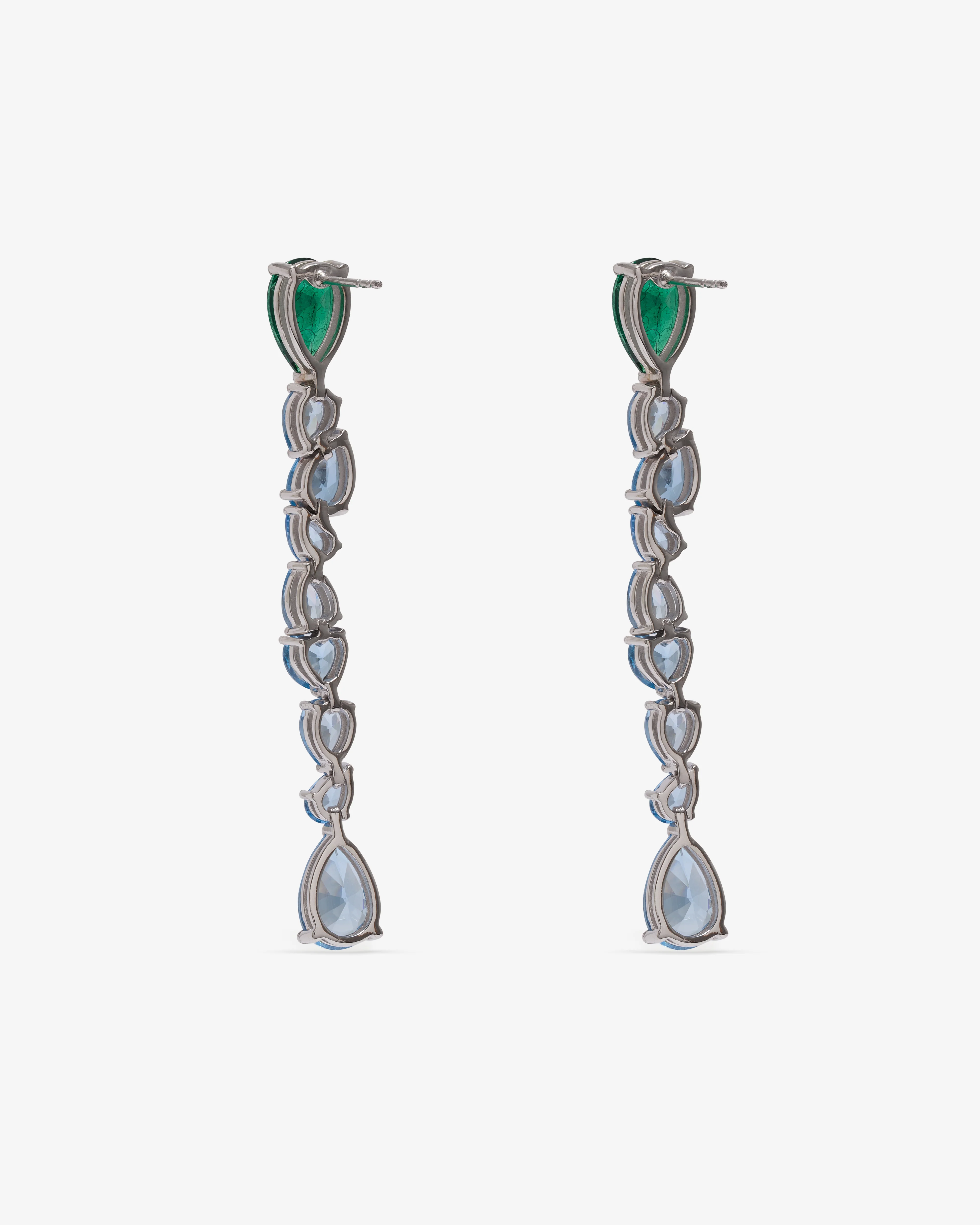 Completed Works - Blue And Silver Earrings - (Multi) - Image 2