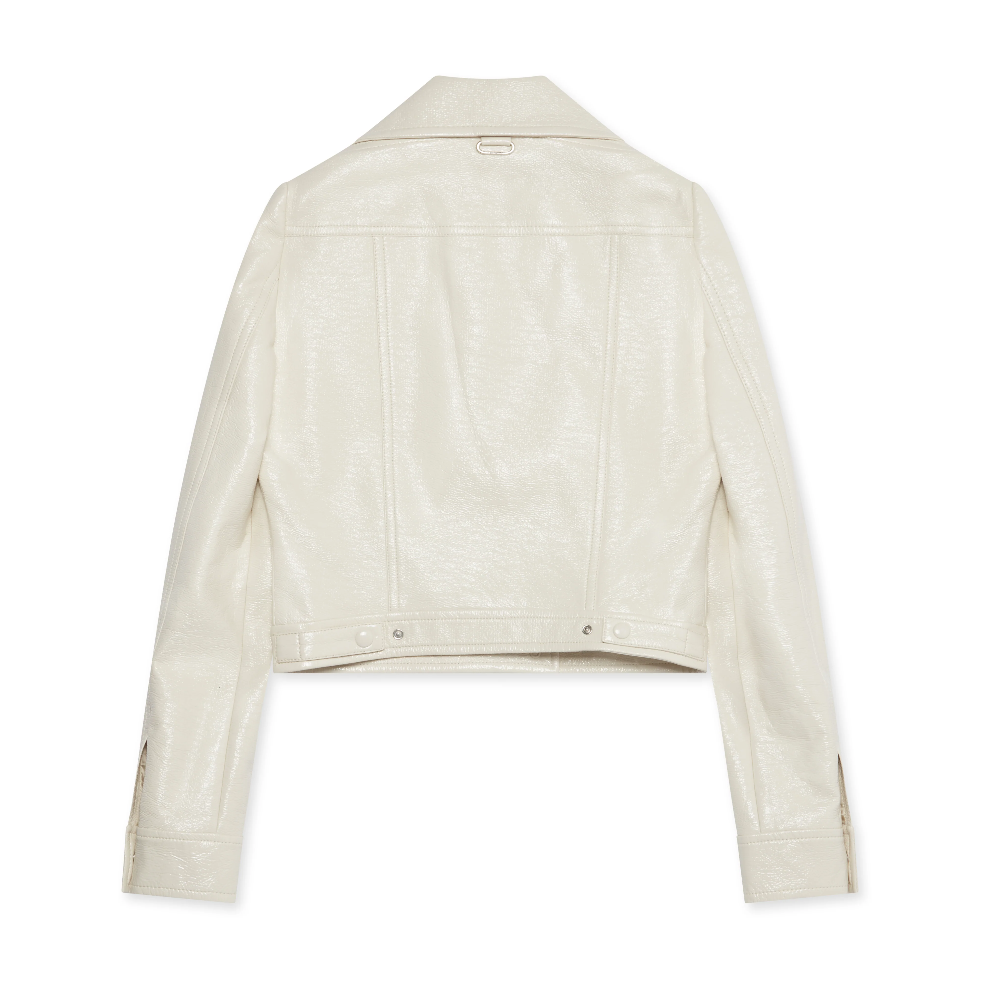 Courreges - Women’s Vinyl Trucker Jacket - (Off White) - Image 2