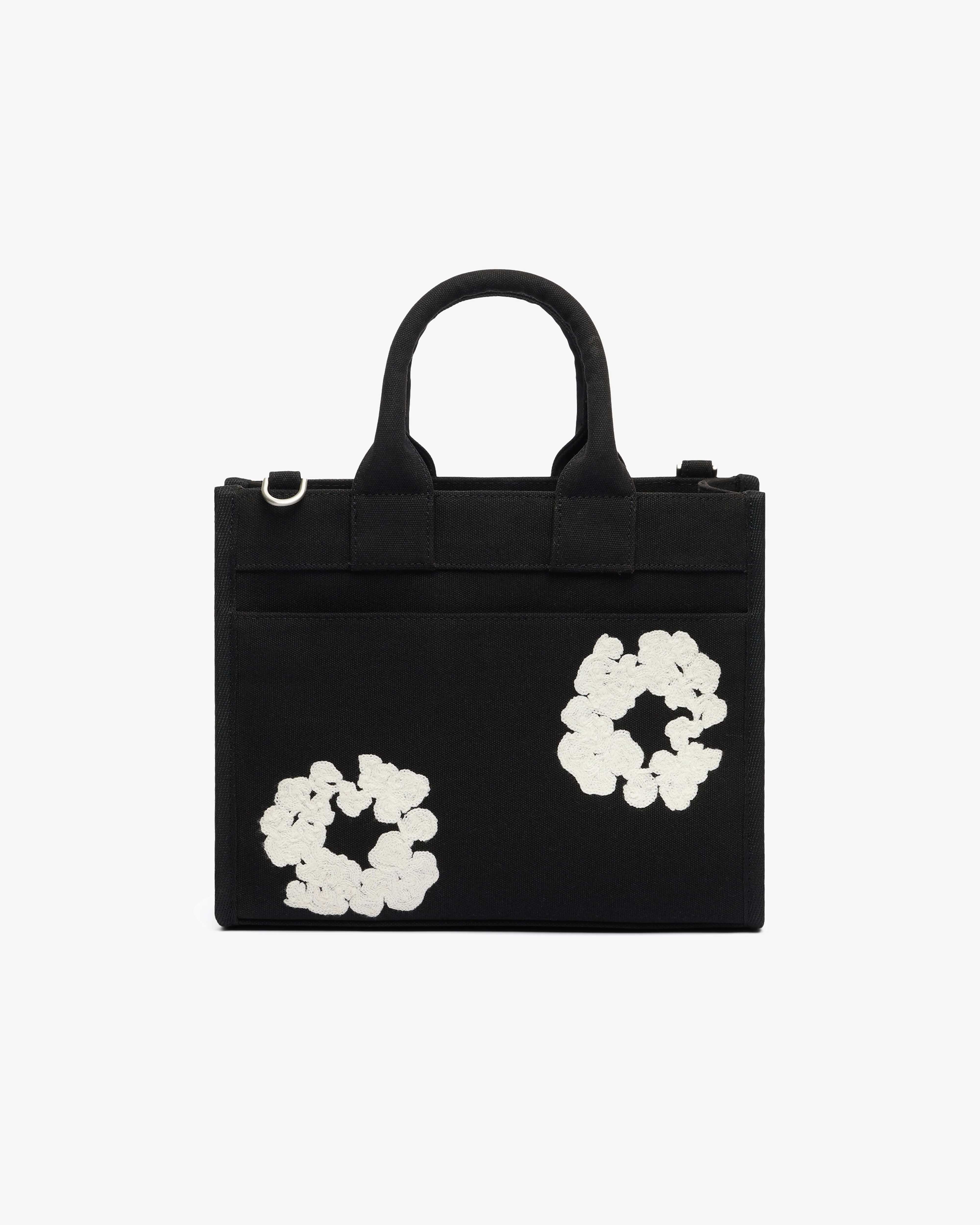Denim Tears - Cotton Wreath Canvas Tote Bag Small - (Black/White) - Image 2