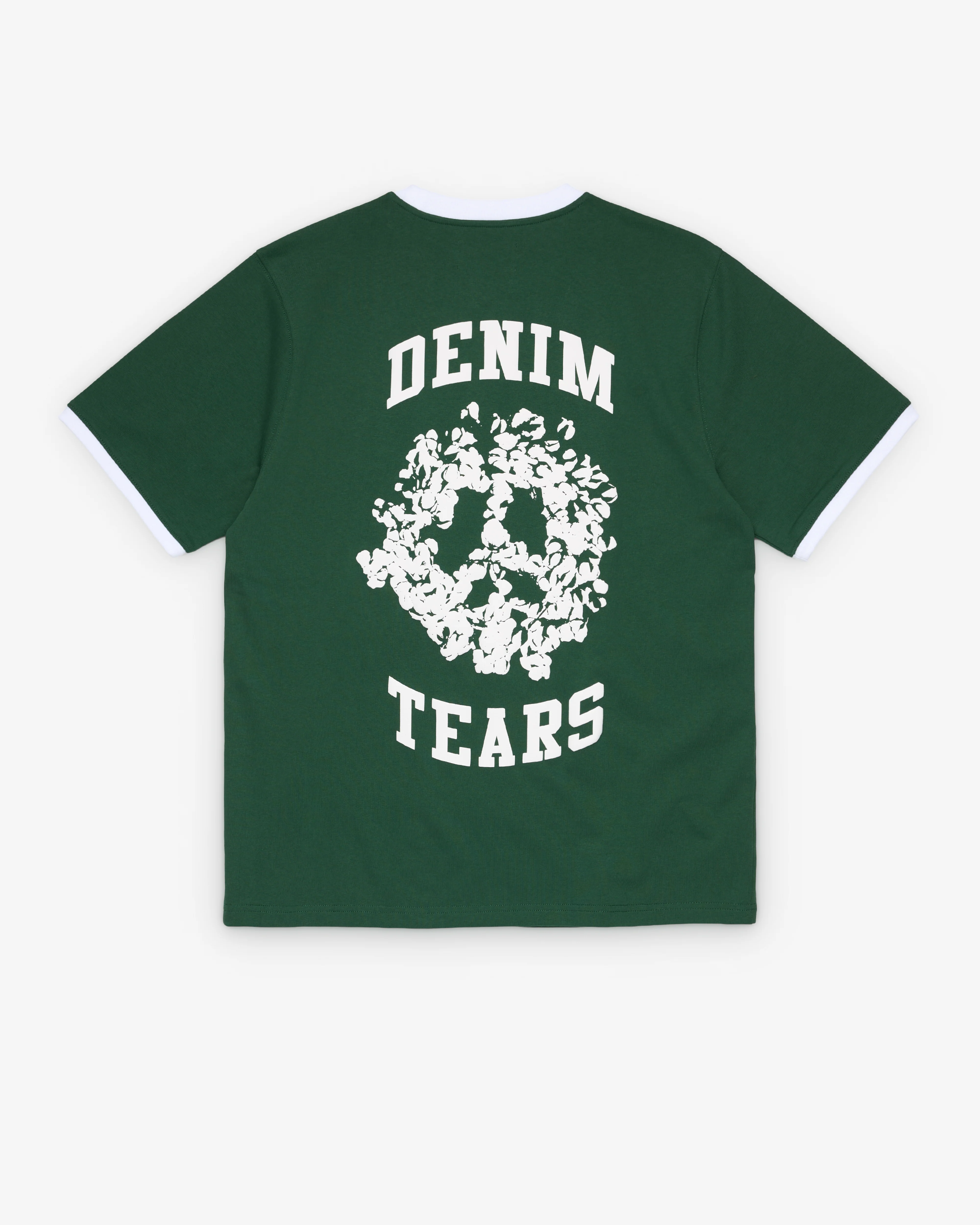 Denim Tears - Men's Denim U Ringer Tee - (Green) - Image 2