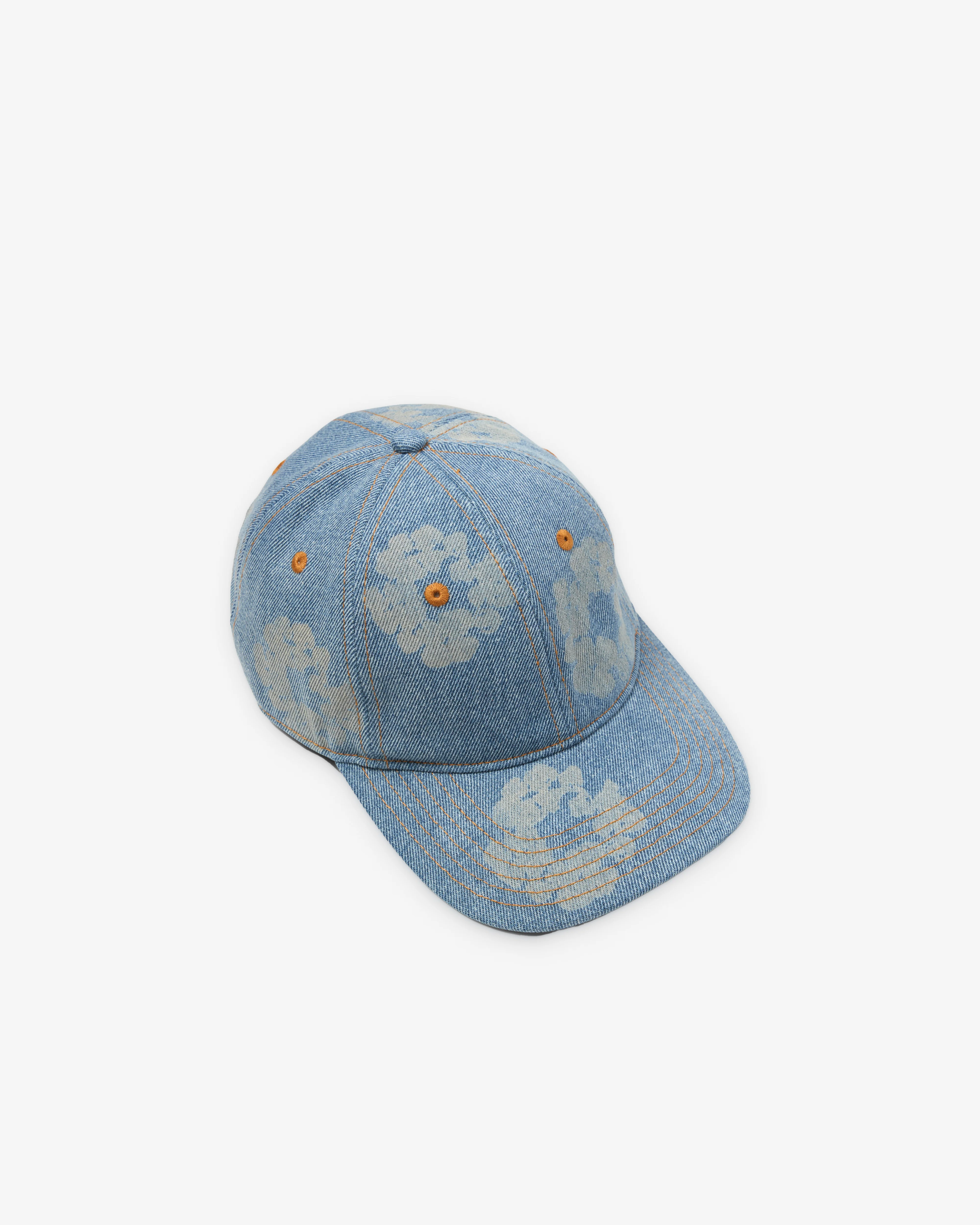 Denim Tears - Men's Mono Cotton Wreath Raw Denim Cap - (Light Wash)