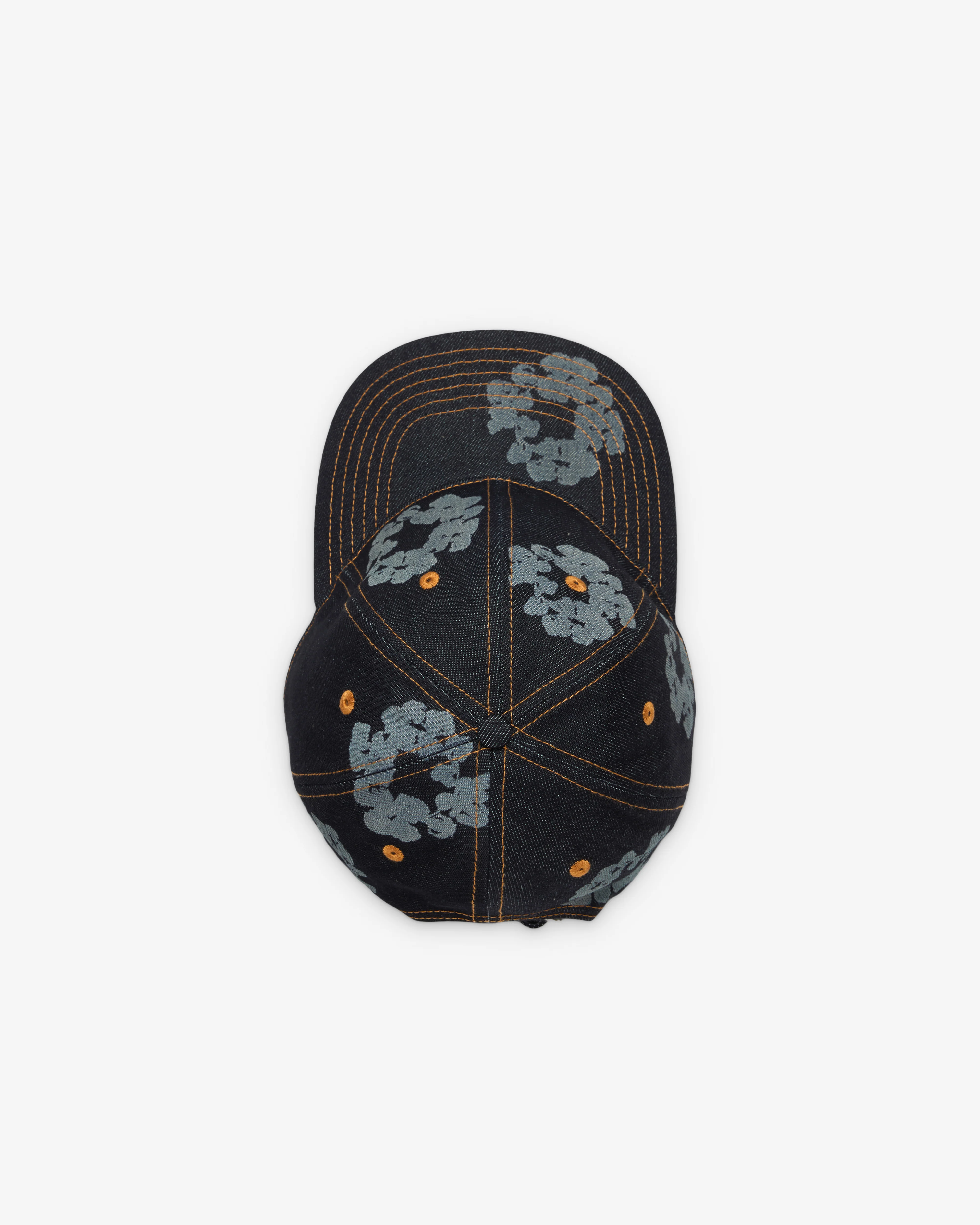 Denim Tears - Men's Mono Cotton Wreath Raw Denim Cap - (Indigo Wash) - Image 2
