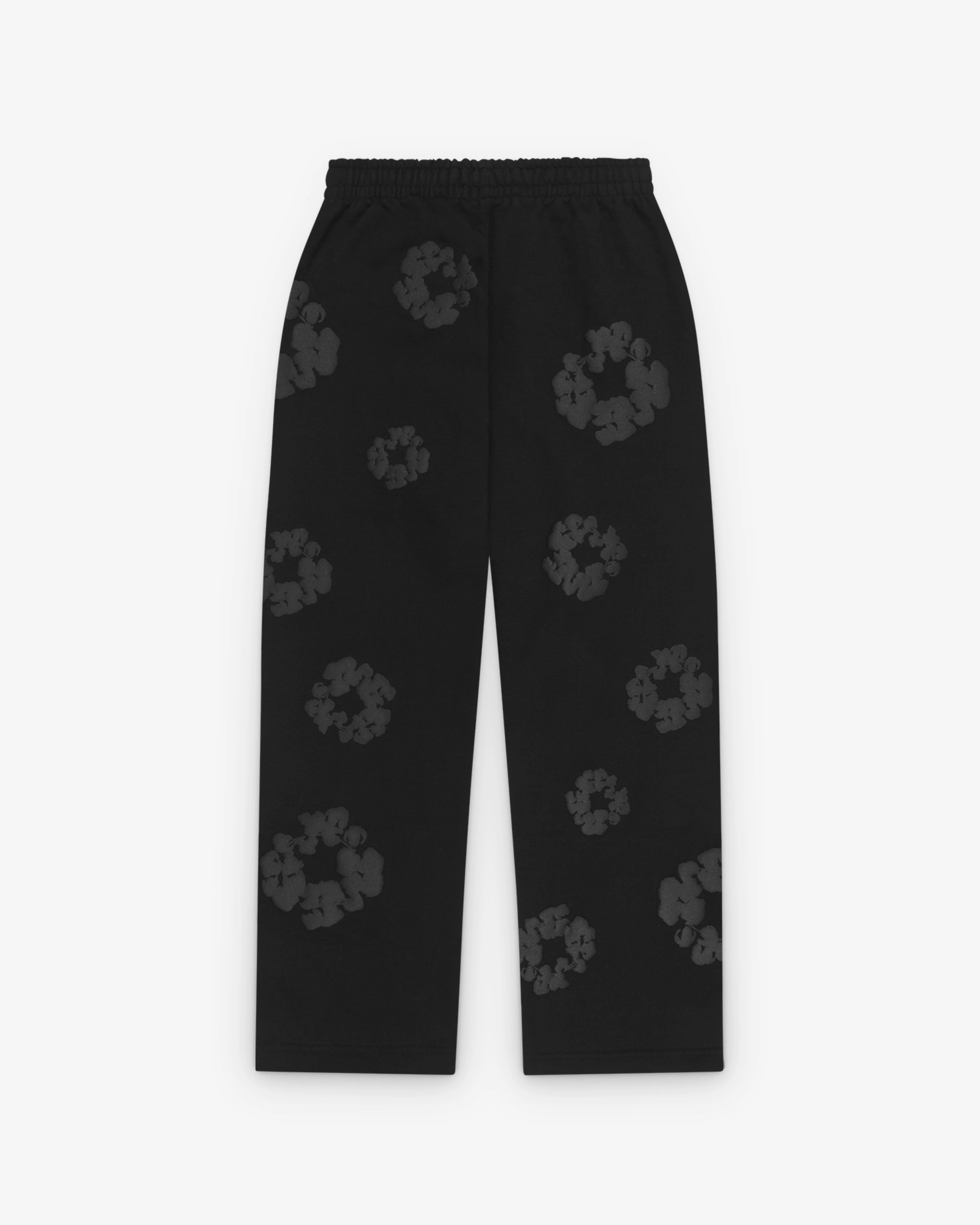 Denim Tears - Men's Mono Wreath Open Hem Sweatpant - (Black) - Image 2